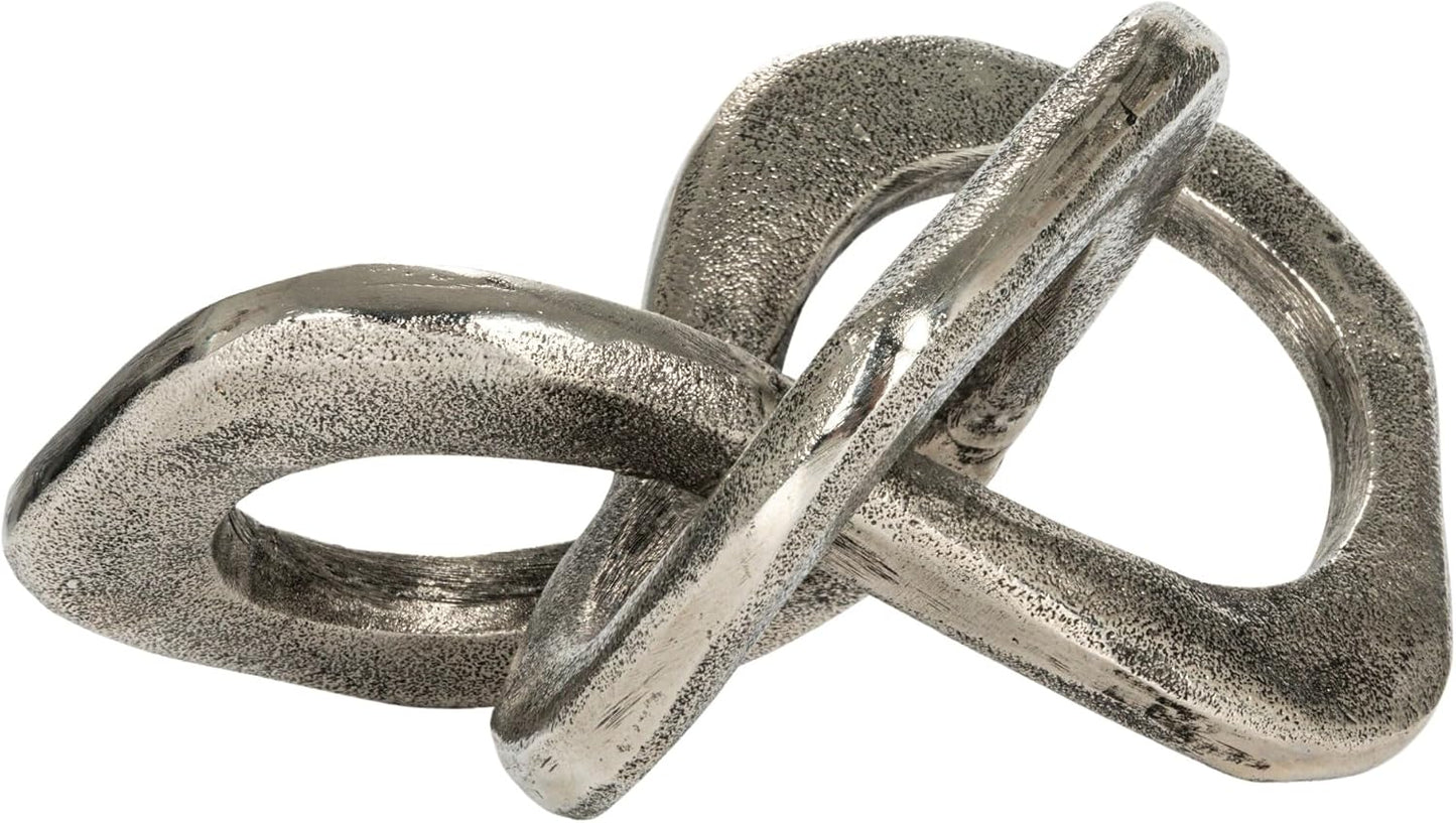 Antique Metal Knot Figurine / Silver
