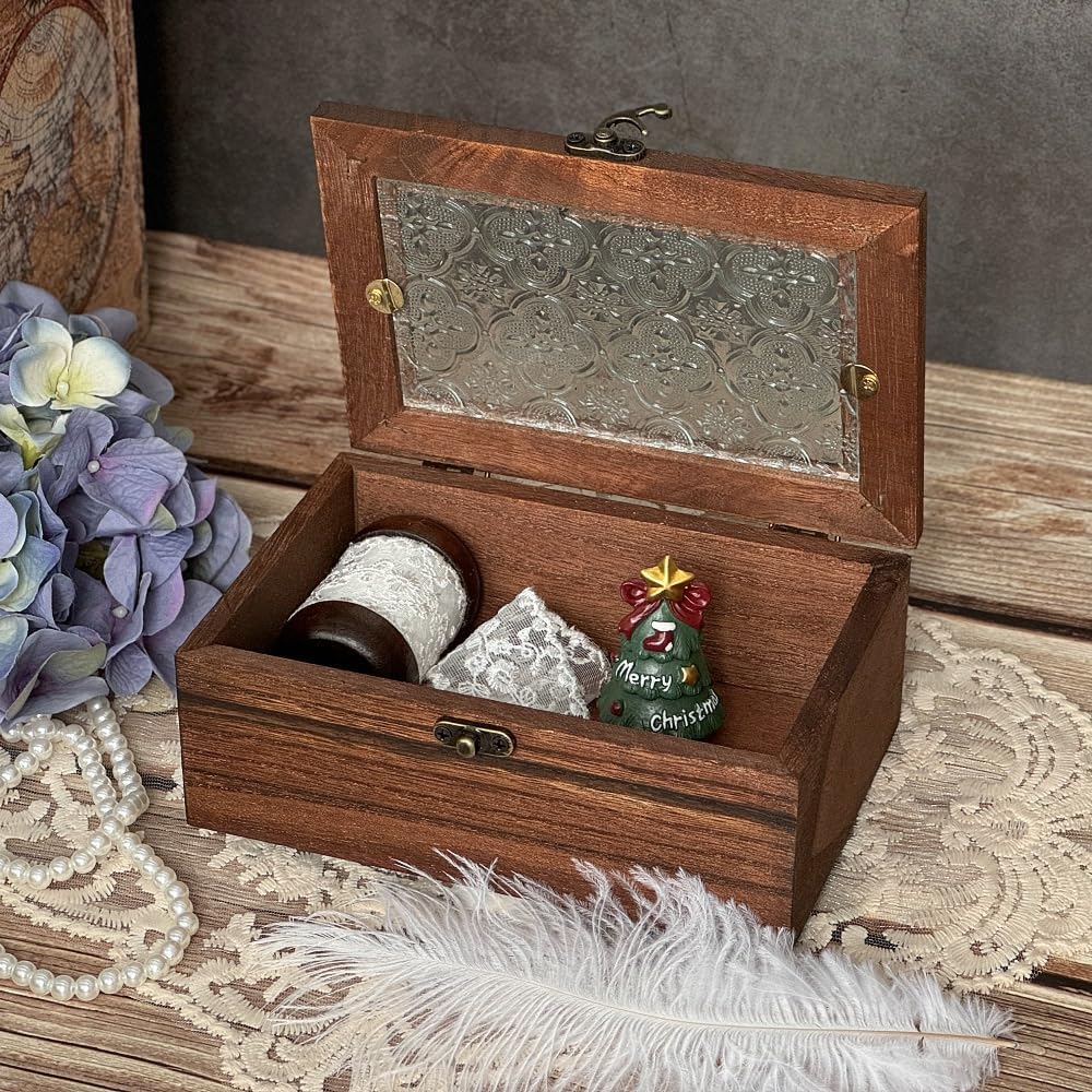 Vintage Wooden Storage Box / Small