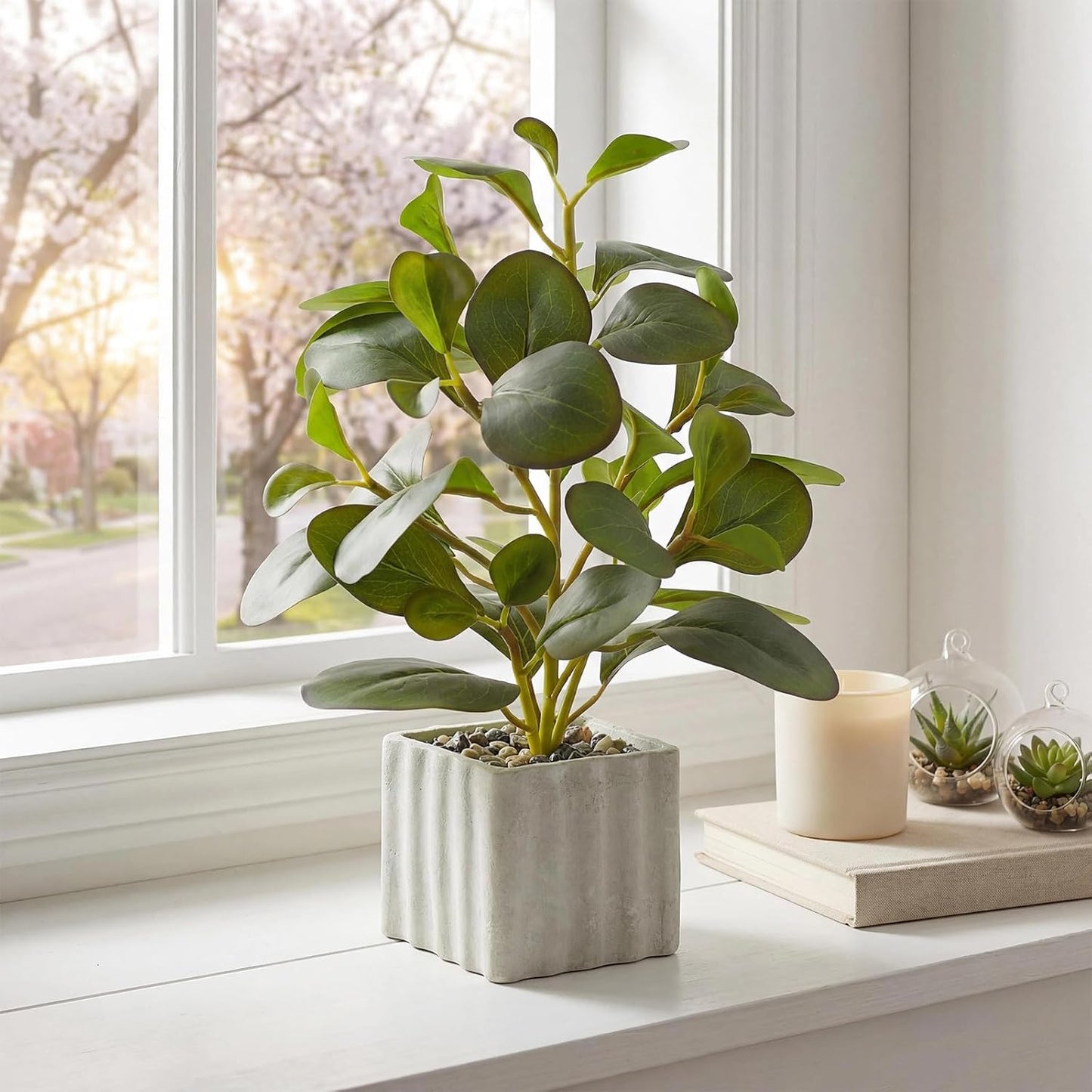 13" Artificial Potted Plant for Idoor Decor / Green