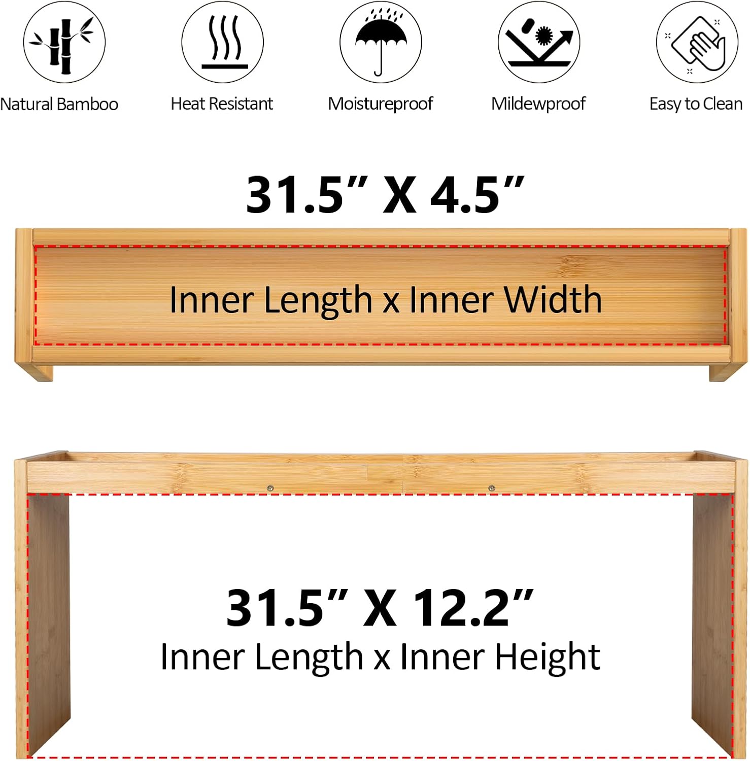 Over the Stove Spice Shelf for Kitchen,33" Over Stove Spice Rack Organizer | Stove Top Shelf, Stove Shelf for Back of