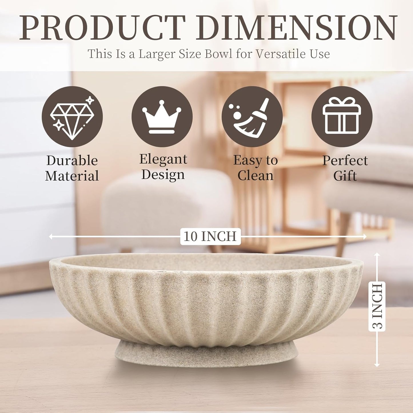 Modern Decorative Bowl / Beige