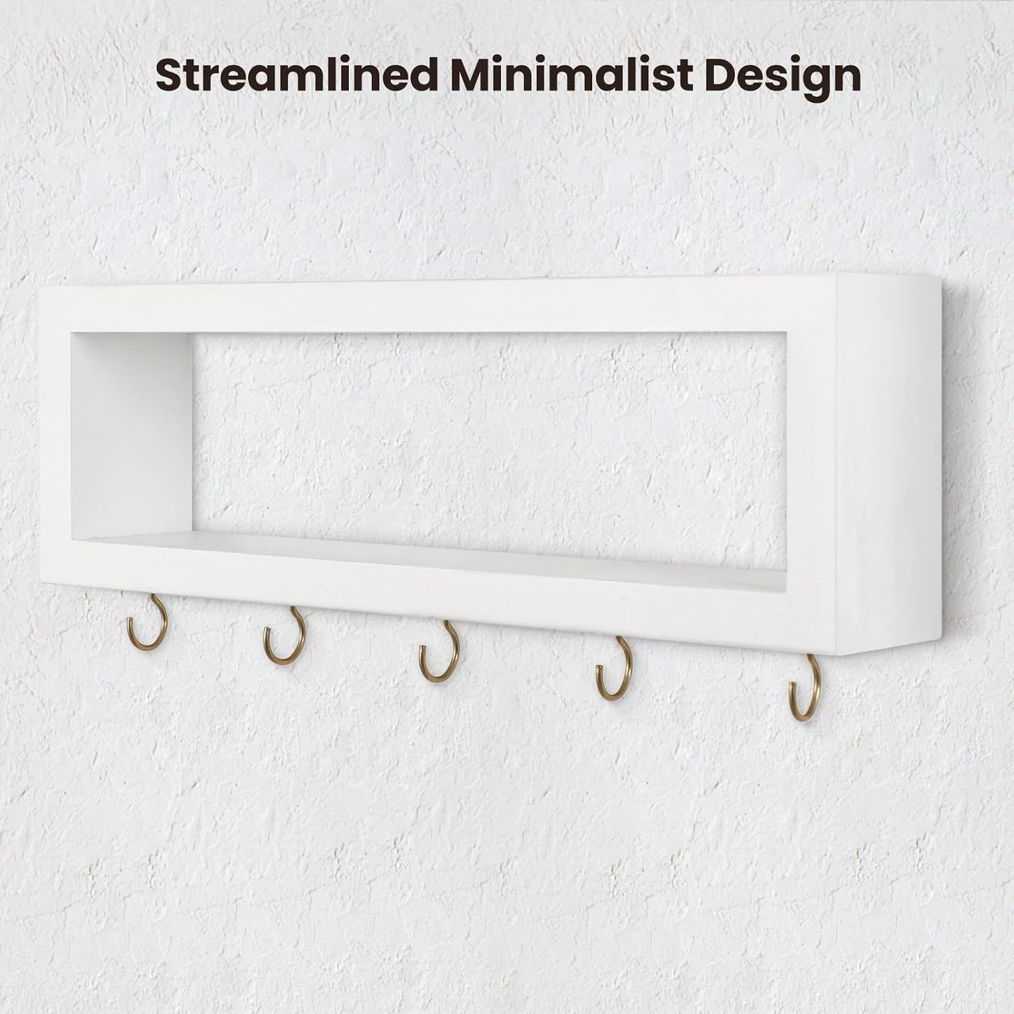 Hooks / Decorative Key and Wallet Holder / White
