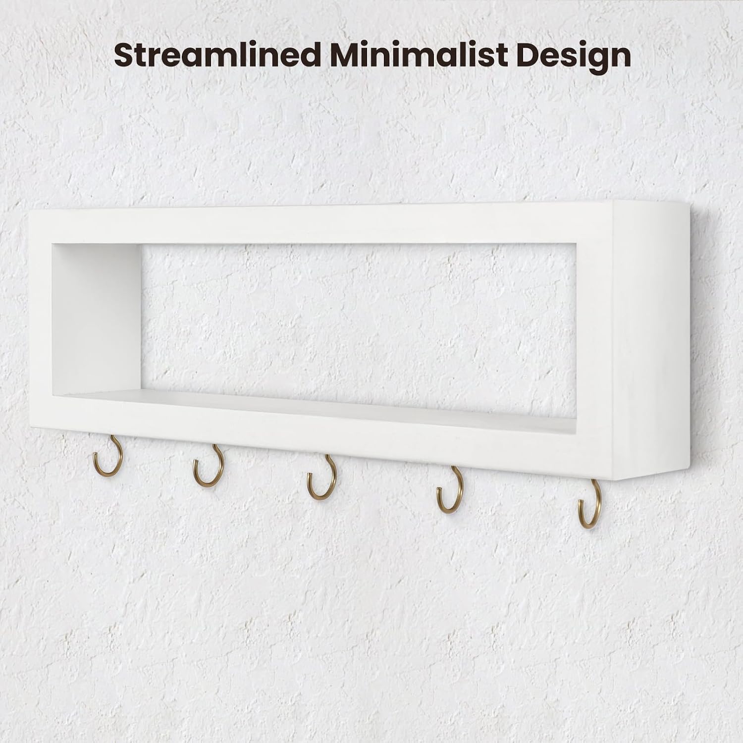 Hooks / Decorative Key and Wallet Holder / White