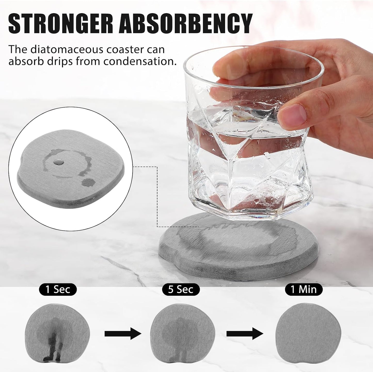 Modern Stone Design / Light Grey / Set of 8