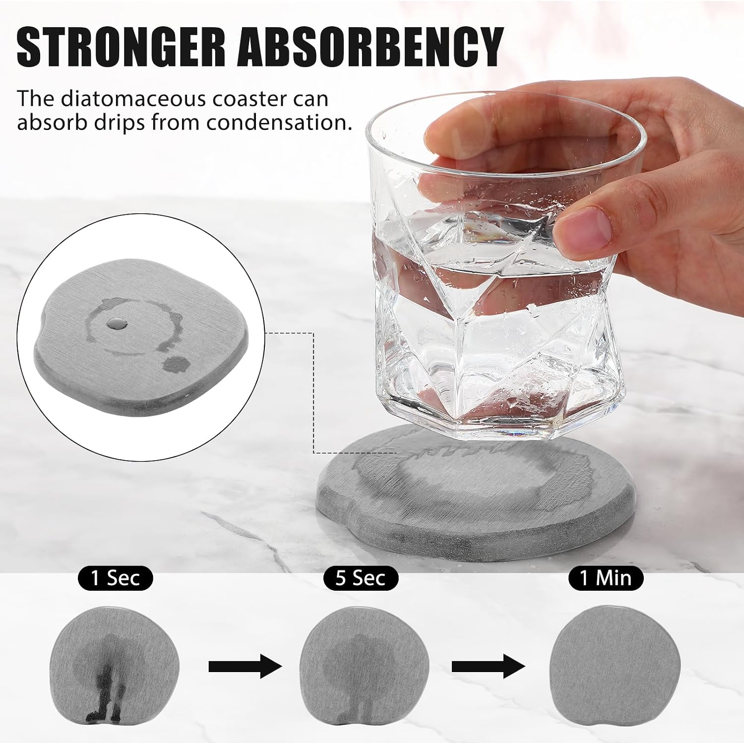 Modern Stone Design / Light Grey / Set of 8