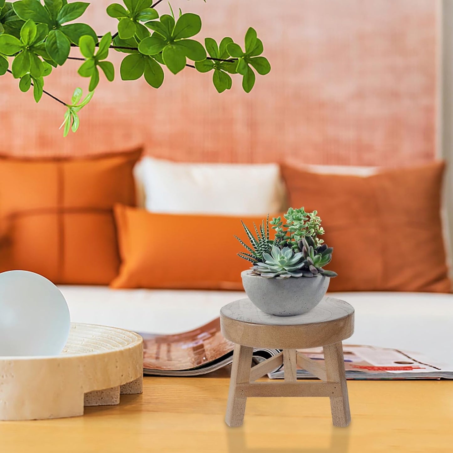 Mini Wooden Stool Display Stand