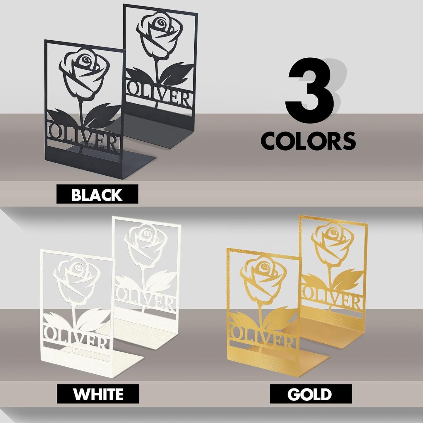 Heavy Duty Bookends / Color04 Rose