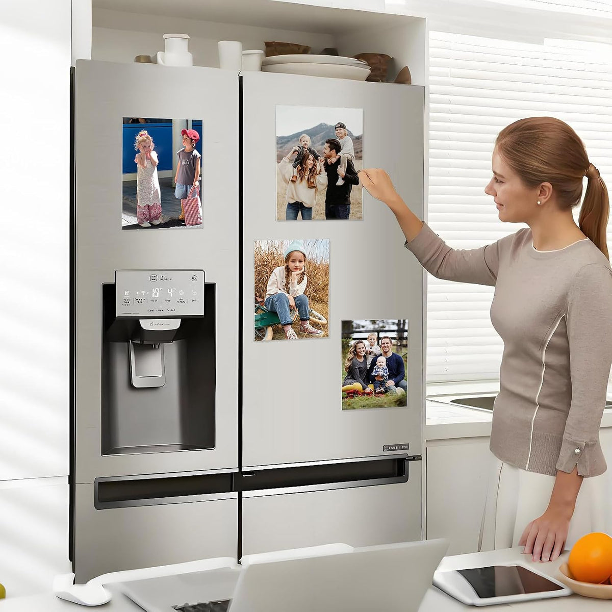 Magnetic Picture Frames for Refrigerator 8x10 Inch, Magnetic Photo Holders for Fridge, 6 Pack Acrylic Magnetic Picture