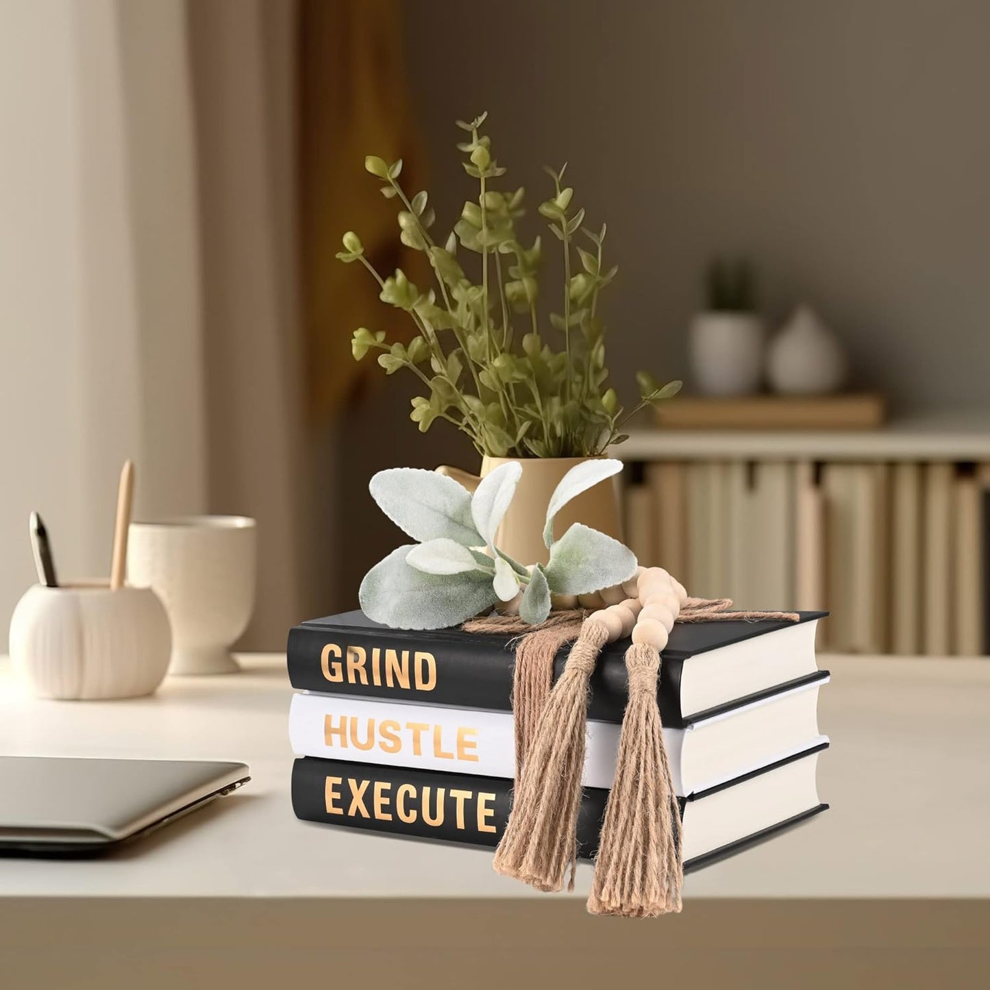 Hardcover Decorative Faux Books / Green / Set of 3