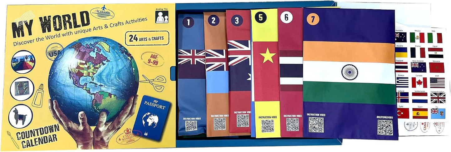 My World Advent Calendar - visit 24 countries, explore different cultures, create original Arts & Crafts from each