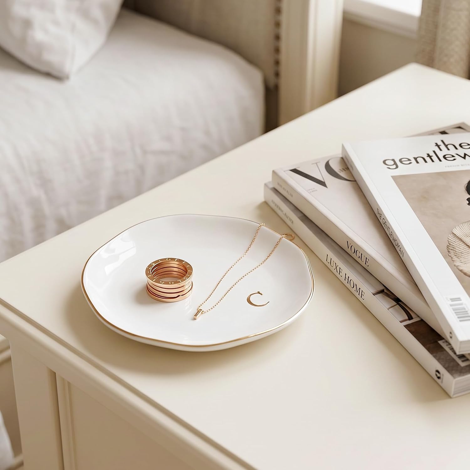 Ceramic Jewelry Tray / C / White