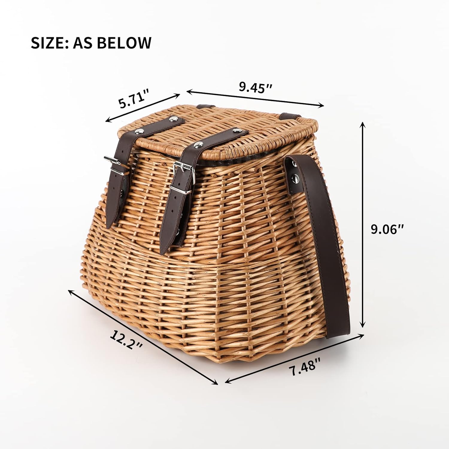 Wicker Picnic Basket / Fishing Creel Basket