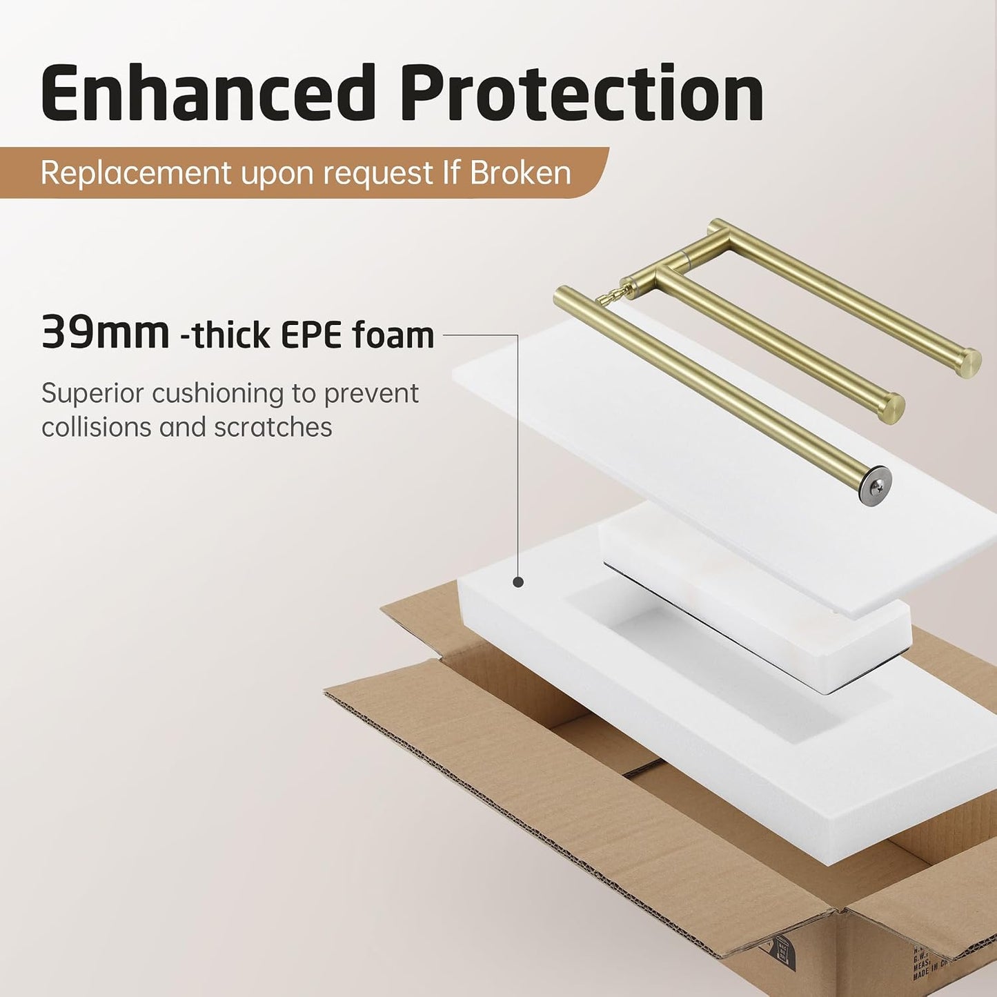 KES Gold Hand Towel Holder Stand for Bathroom, Countertop Towel Stand with Weighted Marble Base, 17.3" Standing Swivel