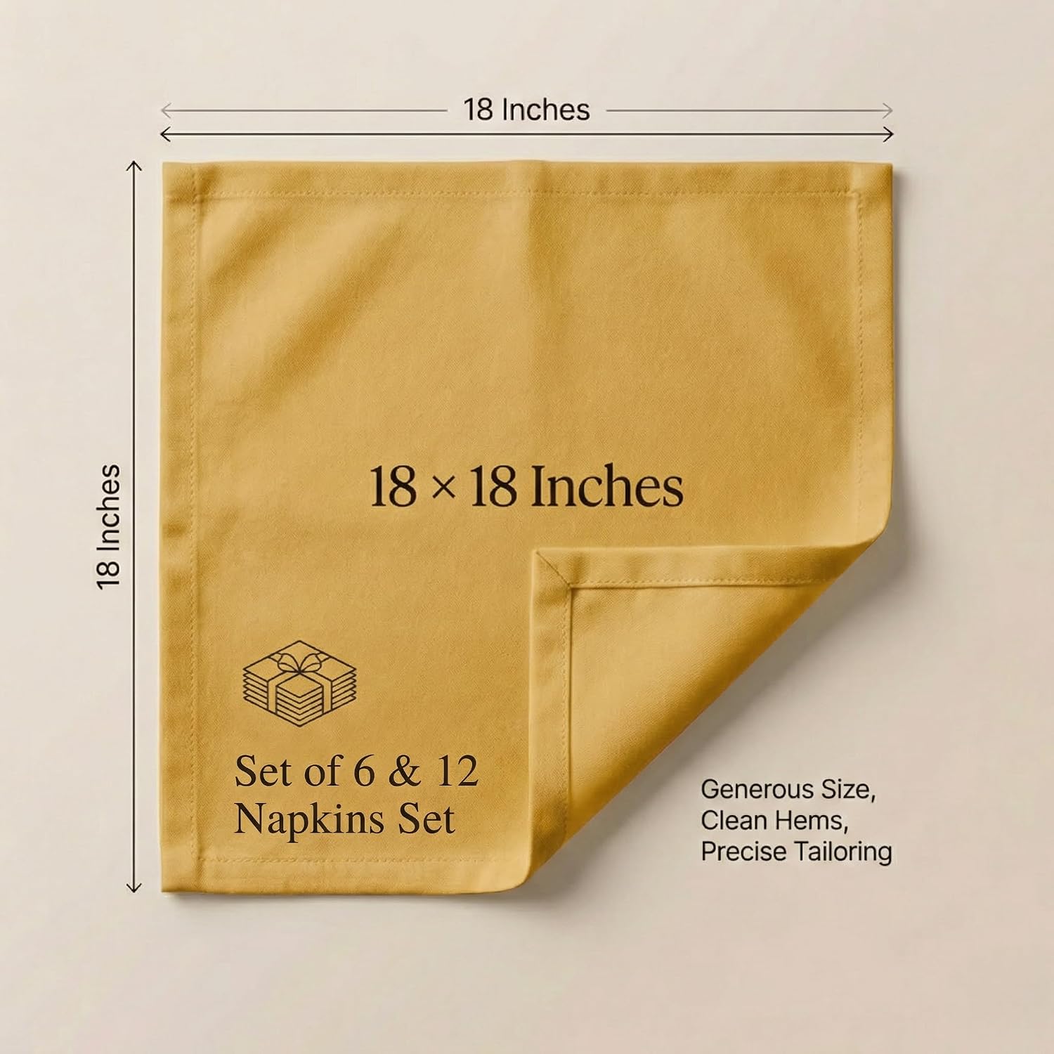 Accent Home 100% Cotton Napkins, Delicate Cloth Napkins for Dinners | 100% Pure Cotton Napkins, Economy Pack, Multi
