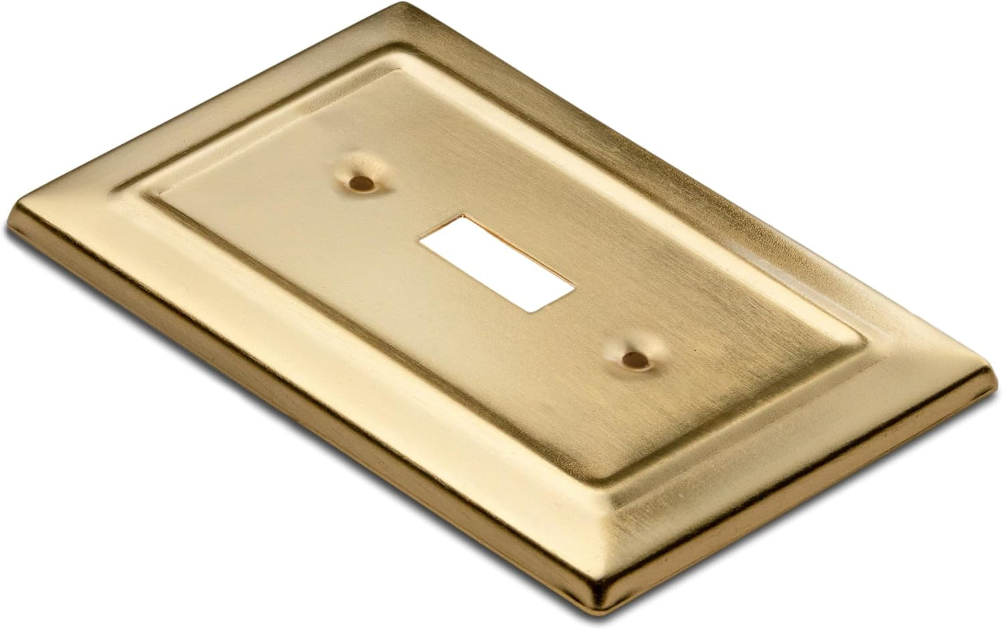 Monarch Abode Single Toggle Light Switch Cover Plate – 1-Gang Brushed Gold Outlet Covers, Architectural Decorative