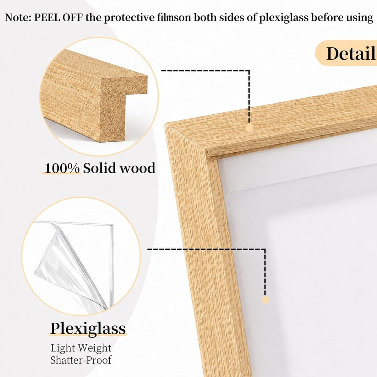 Shadow Box Frame 8"x 10"- 4 Pack Wood Deep Shadowbox with Glass | Shadow Boxes Display Cases Suitable for Photos, Dried