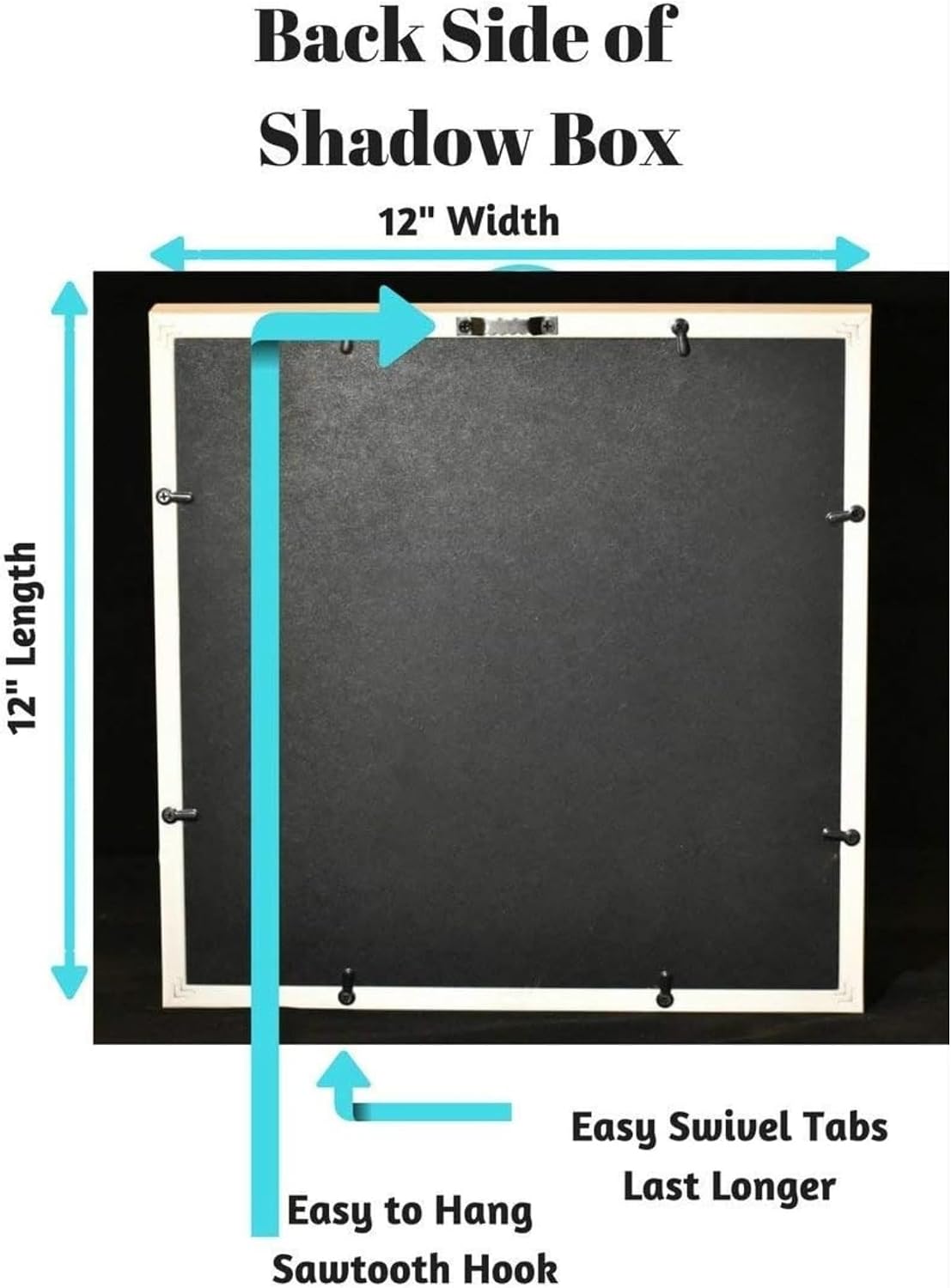 10x10 Rustic Display Shadow Box (2-Pack) Frame w/Linen Background and 16 Stick Pins - Ready to Hang Shadowbox Picture