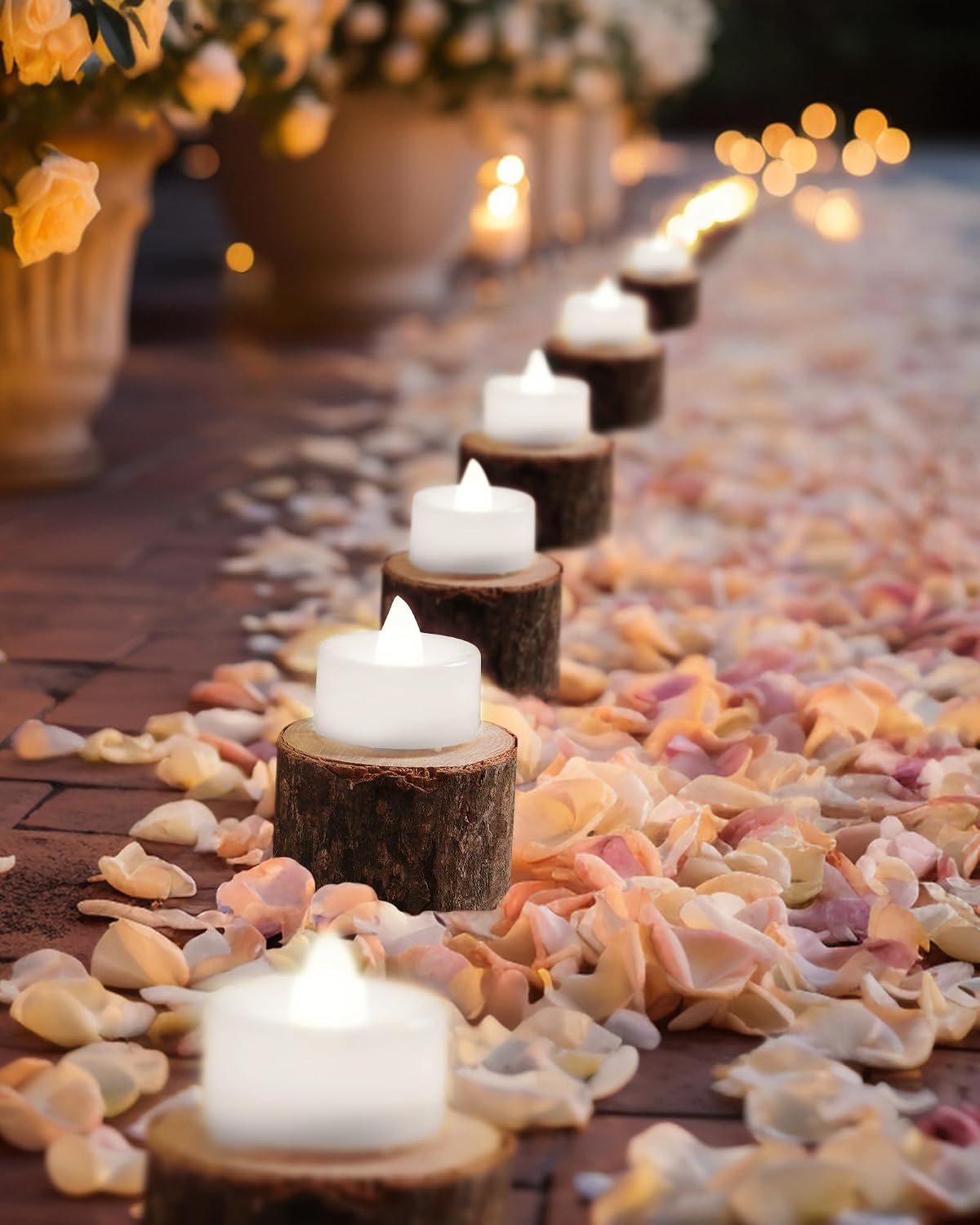 BEICHI 24Pcs Flameless LED Tea Lights with Remote & Timer,White Base,400Hrs | Flickering TeaLights Candles Battery