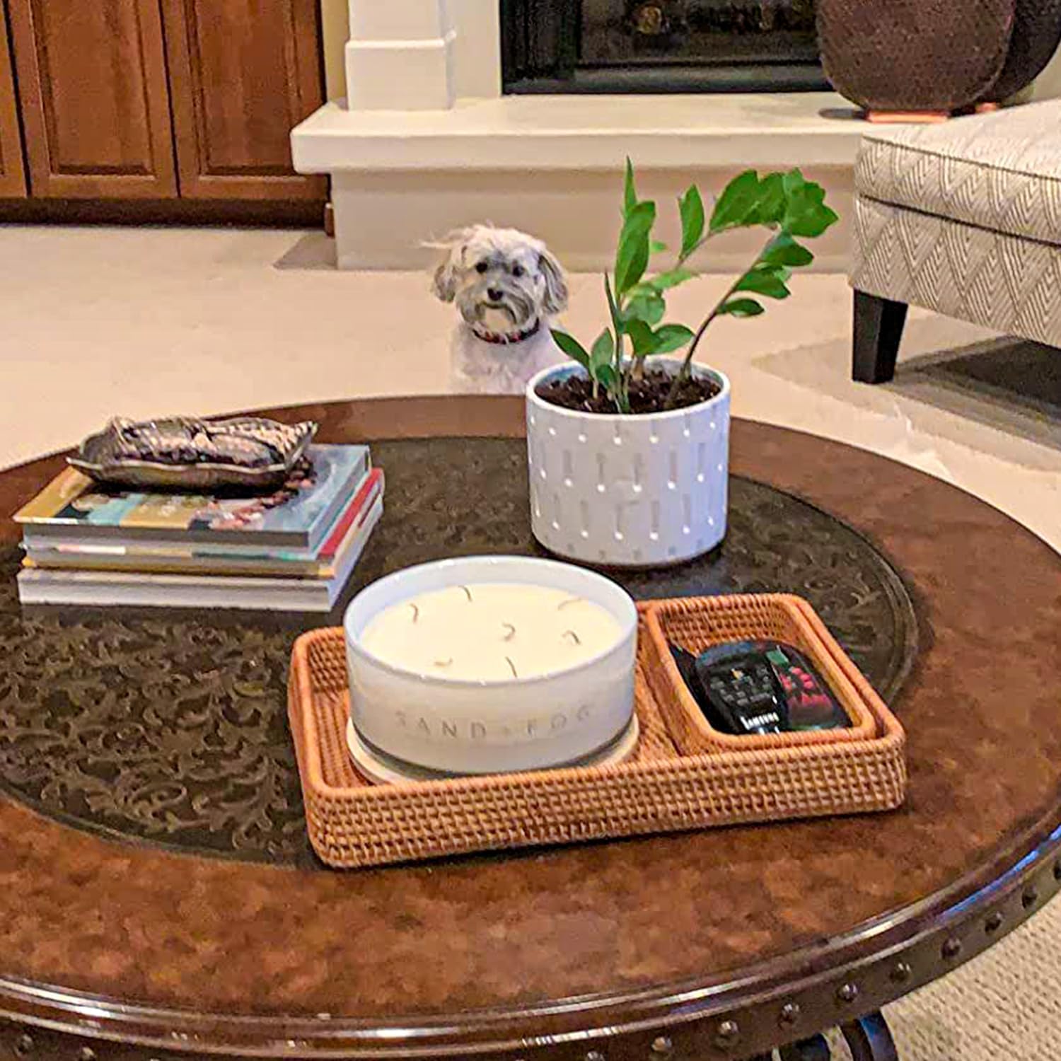 Handwoven Rattan Serving Tray / Set of 3