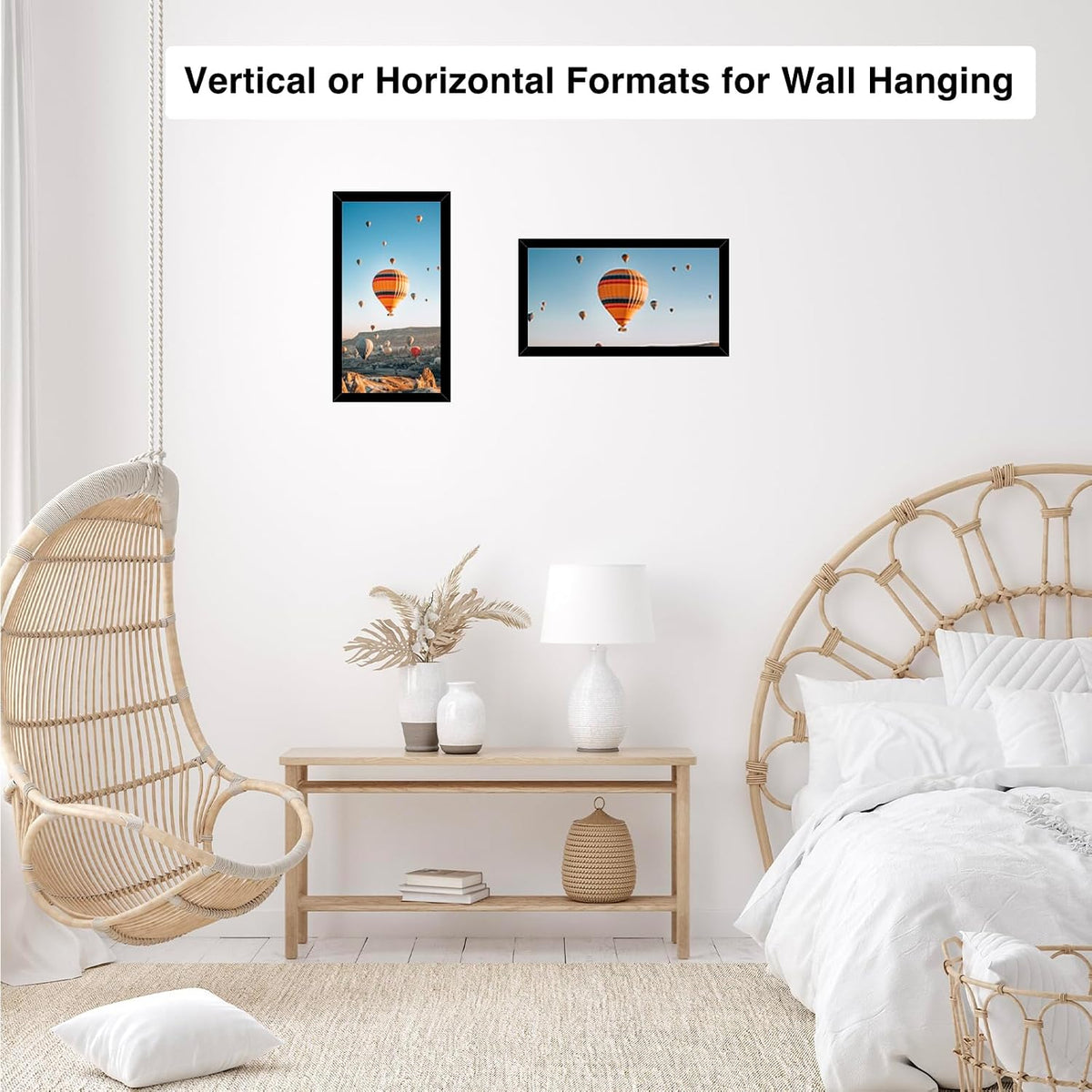 JCJMY 4x10 Picture Frame Set of 6 Black for Wall Hanging or Tabletop, Wall Mounting Horizontally or Vertically, 4 x 10