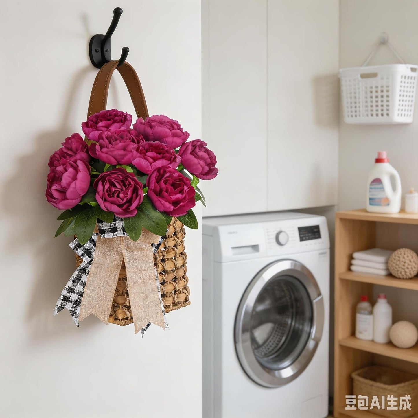 Woven Wall Baskets / Rose Pink / 17 Inch / Set of 10
