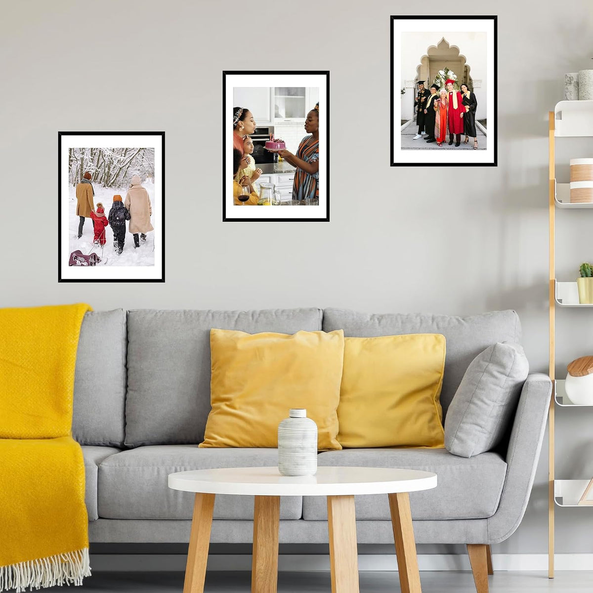 JCJMY 16x24 Picture Frame with Mat for Poster Photo and 40x60 cm Canvas, Display 14x20 with Mat or 16 x 24 without