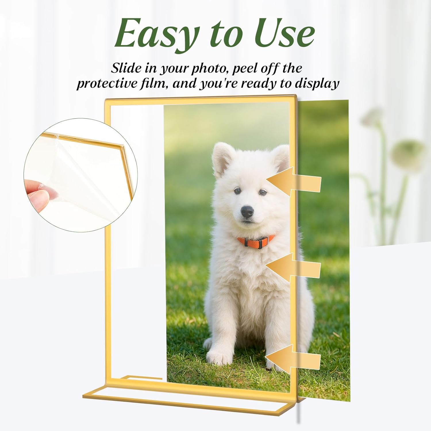 Gold Acrylic Sign Holders / 4 x 6 / Inch-gold-vertical / Set of 20