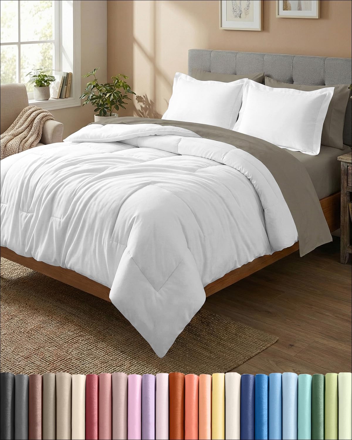 Bedsure Tufted Boho Comforter Set King Size - Yellow Boho Bed Set, GentleSoft™ 3 Pieces Farmhouse-Style Embroidery