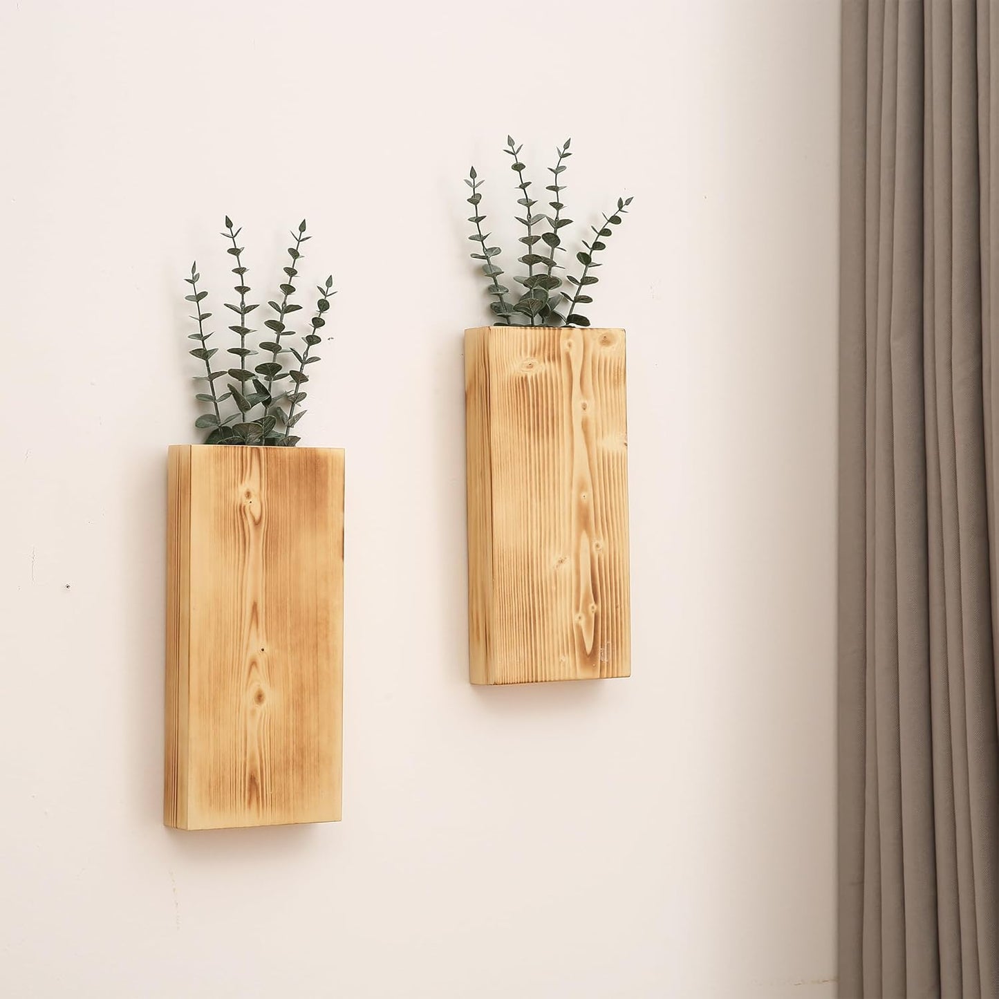Wood Wall Planter / Retro / Set of 2