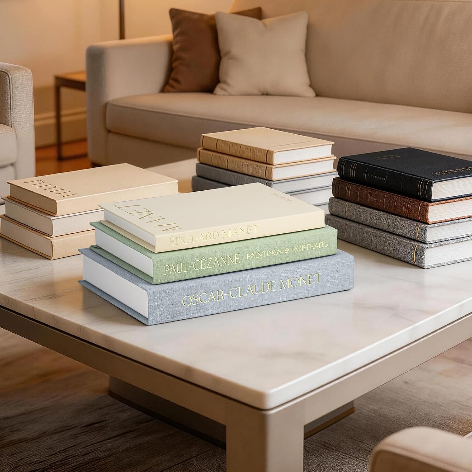 Linen Faux Books / Set of 3