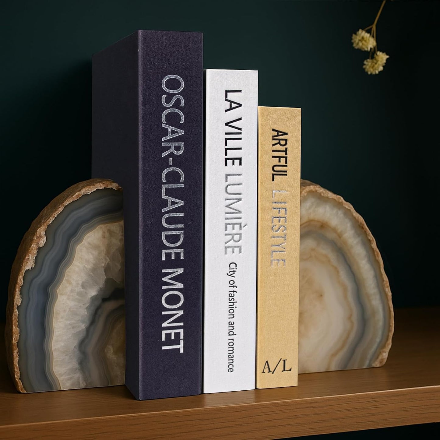 Linen Fake Books for Decoration / Dark Blue / Set of 3