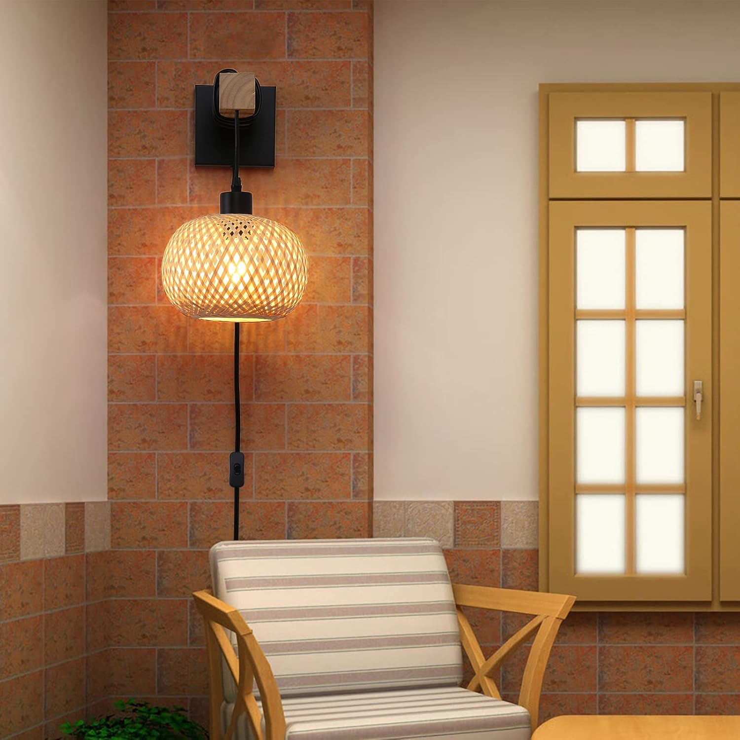 Farmhouse Plug in Wall Sconces Light Fixture