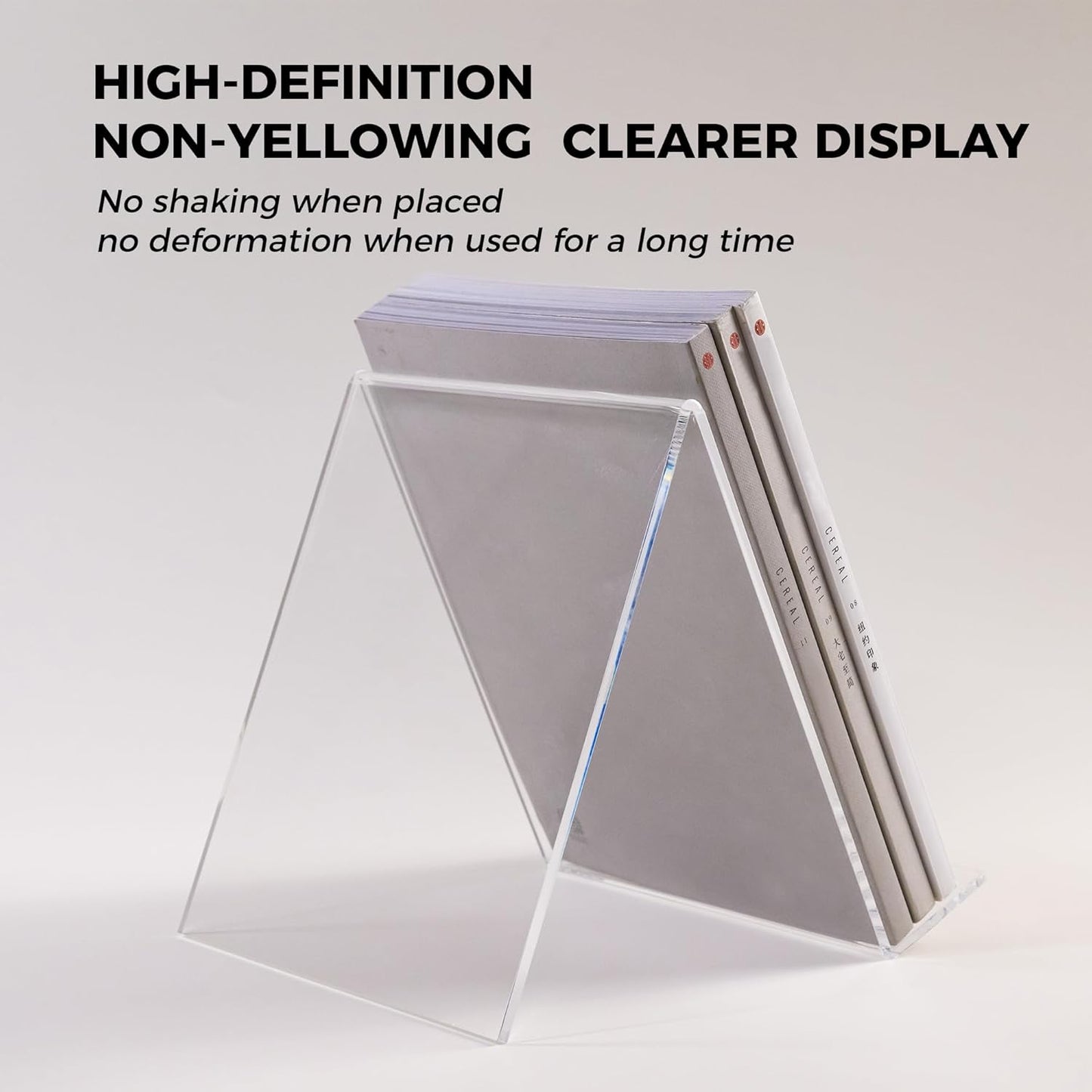 Acrylic Book Stand / 6 x 8 / Clear