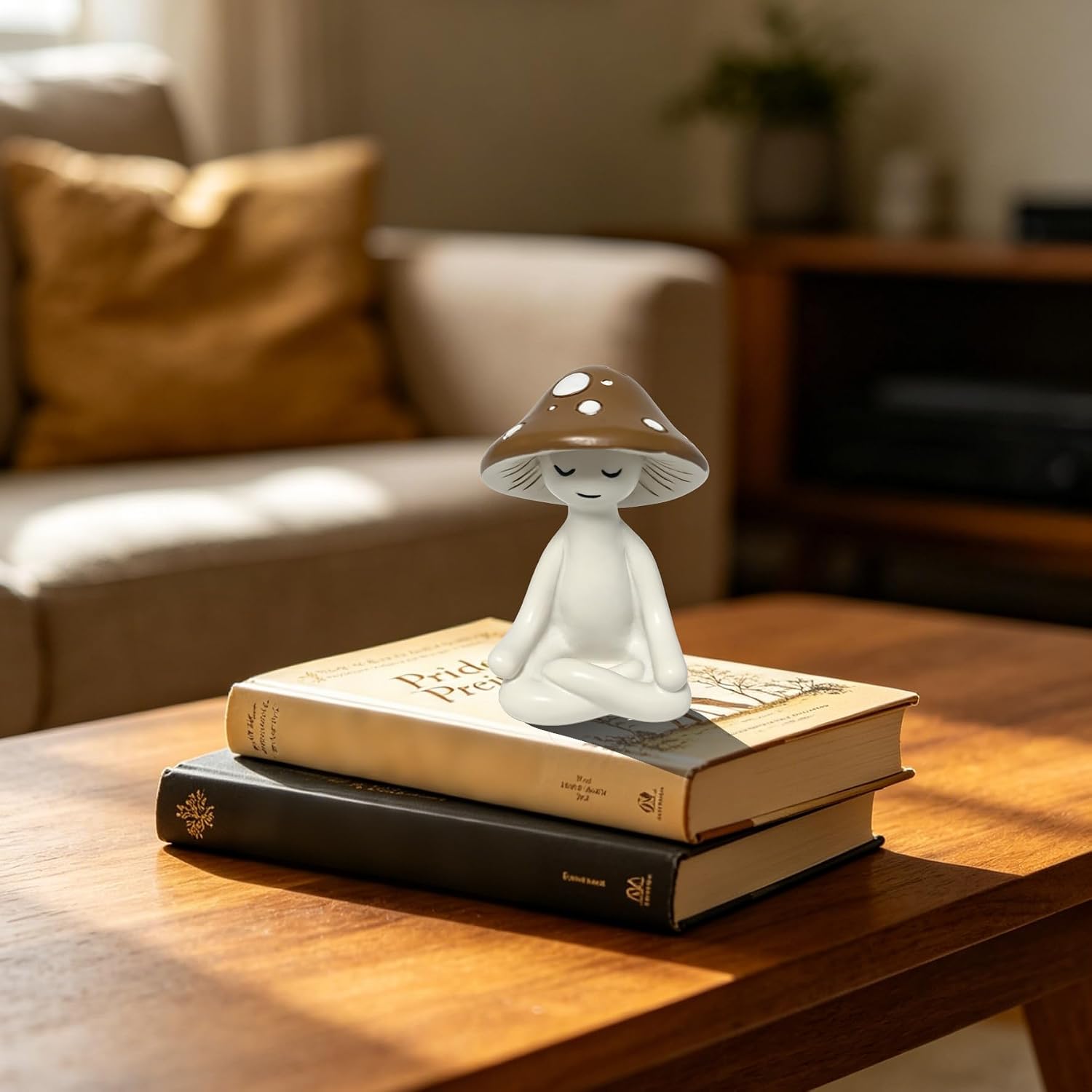 Meditation Mushroom Statue / Small Figurines Mushrooms Decor