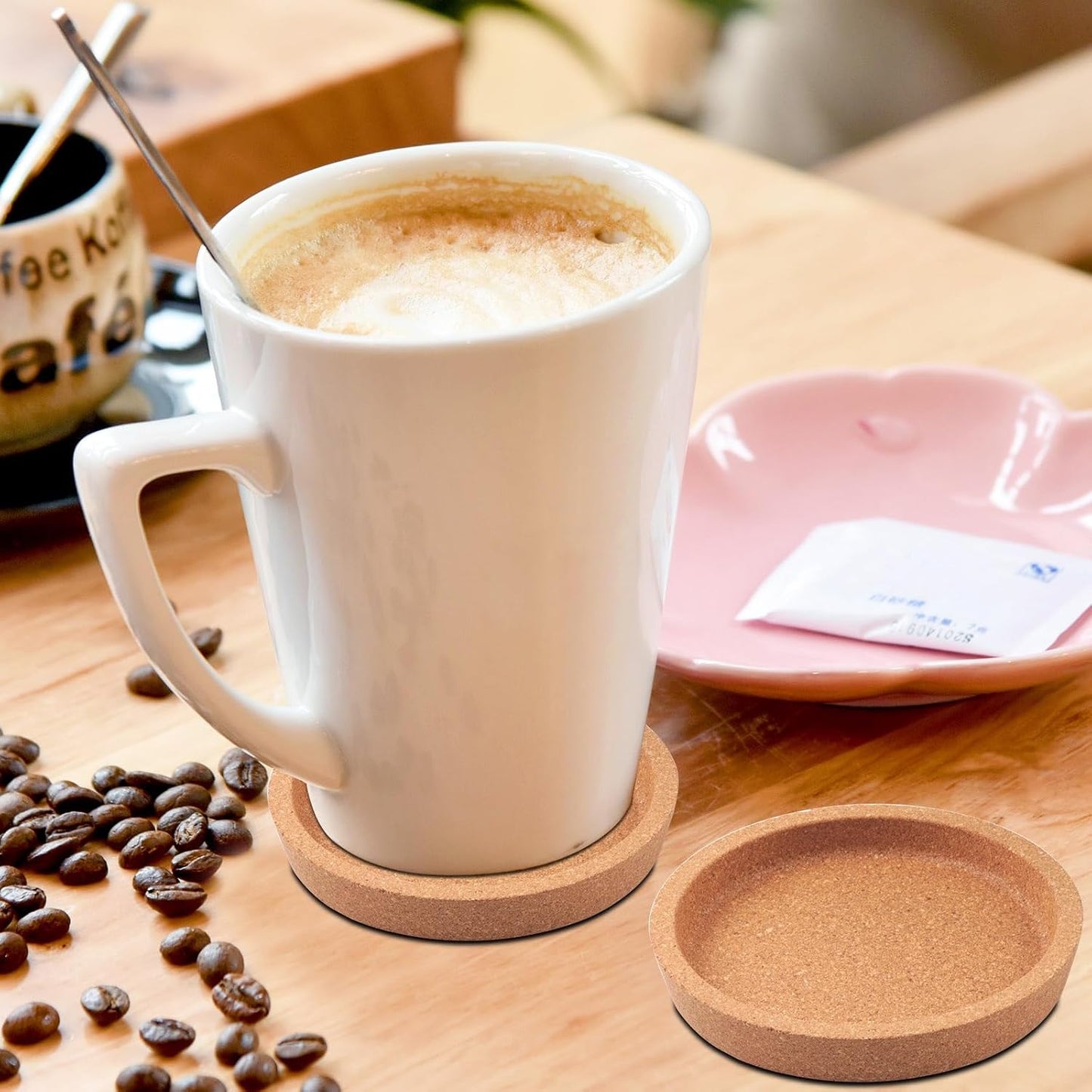 Protect Your Table from Beverage Leak-Proof Cork Cup Holder Bulk / Set of 10