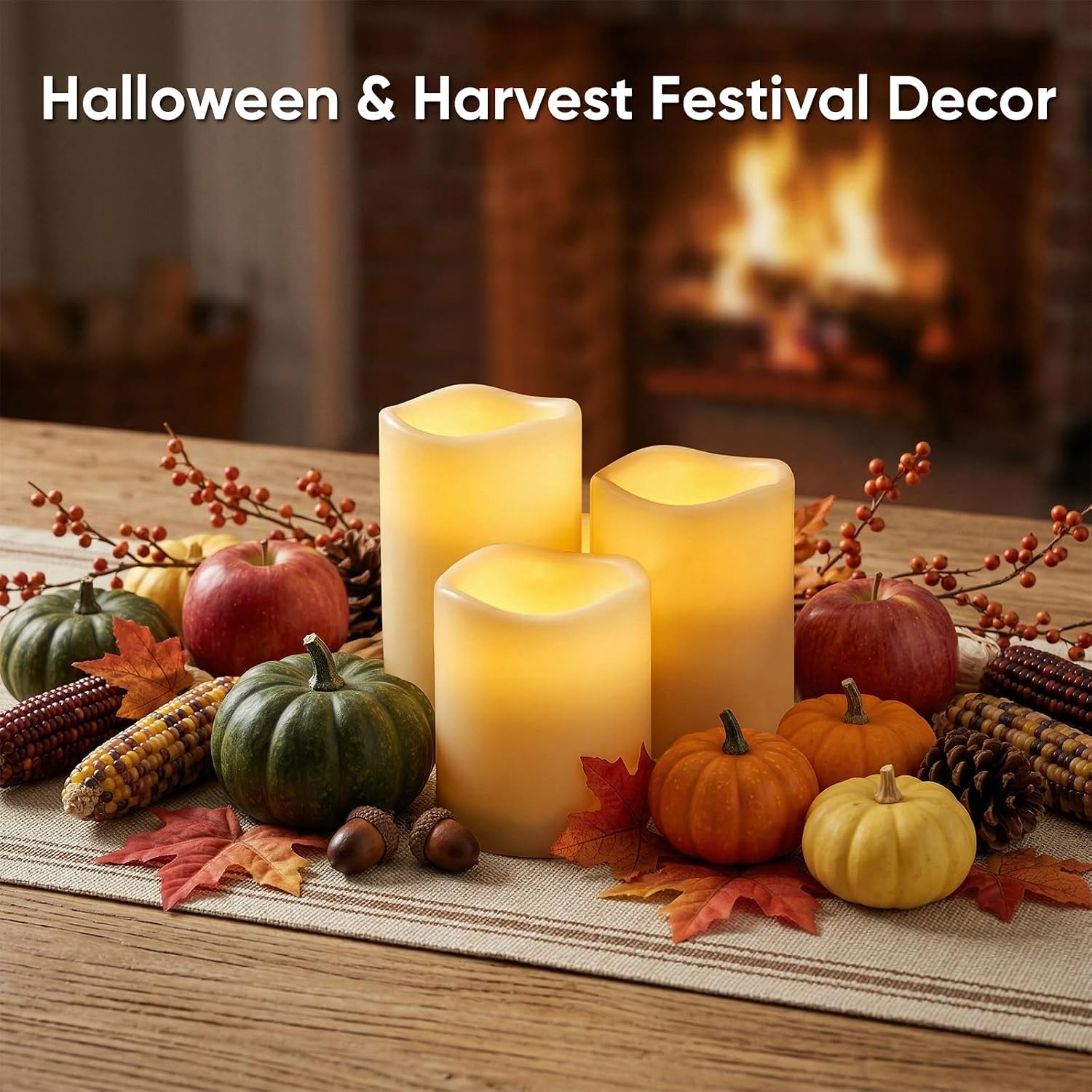 Amagic 3" x 6" Outdoor Waterproof Flameless Candles, Battery Operated Candles with Remote and Timer, Flickering