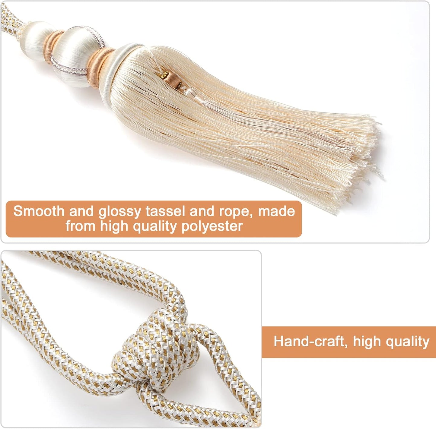 Paired Lantern Single Hanging Ball Tassels Curtains Buckle Sling Binding Lantern Tiebacks Handcrafted Braided Buckle