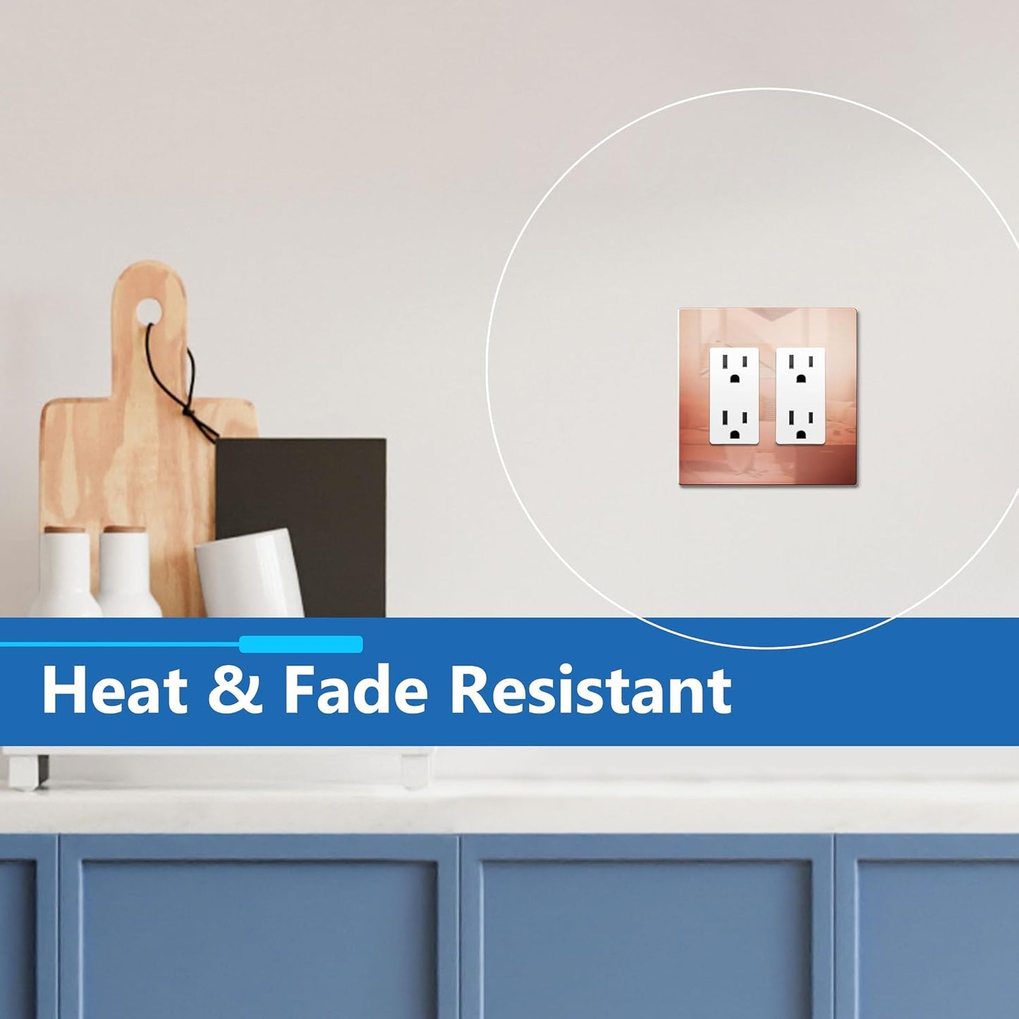 LIDER Double Decorator Metal Wall Plate, Mid-Size 2-Gang 4.88” x 4.92” | Screwless Cover, Temperature And Impact