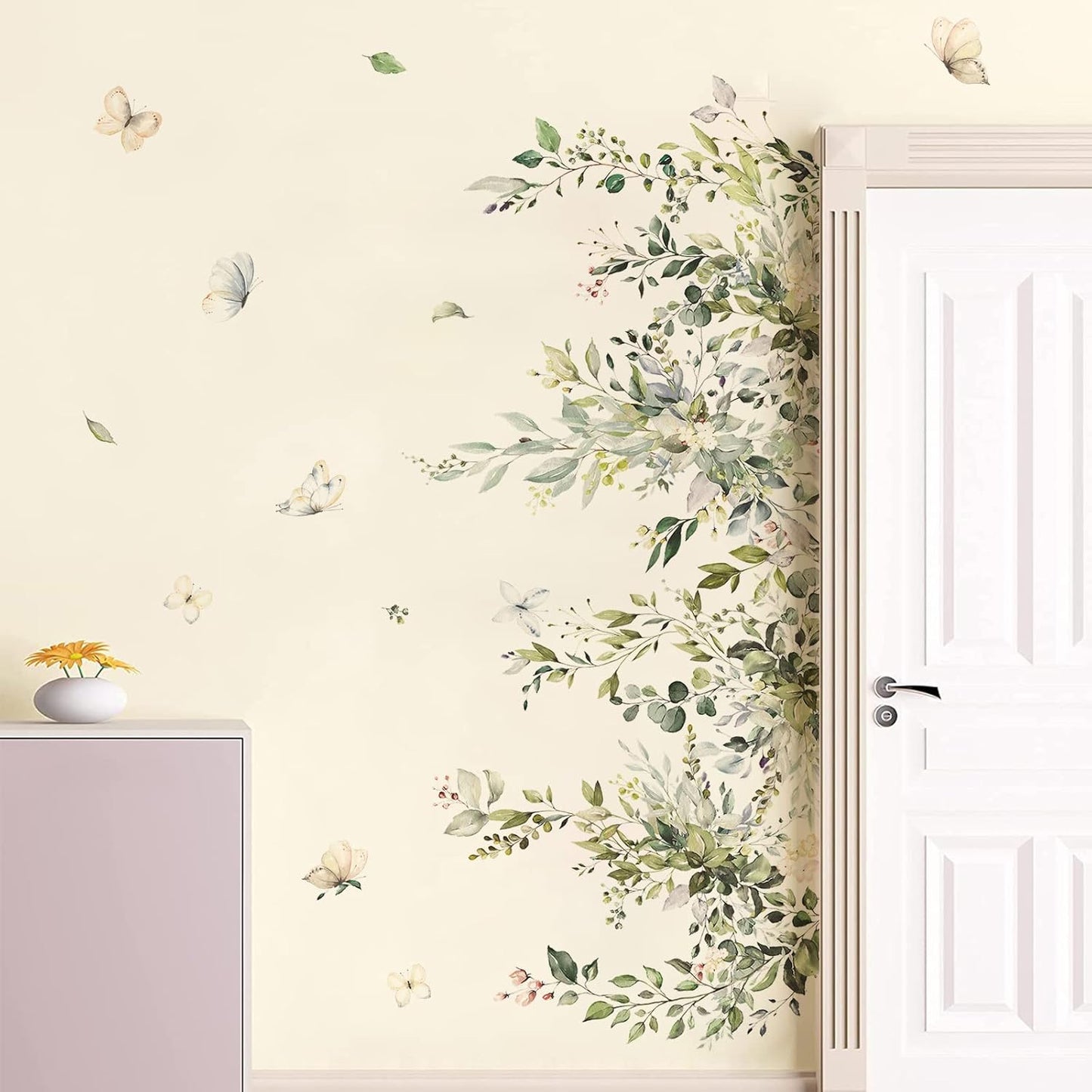 Hanging Leaves Wall Decals / 59"W x 39"H / Green