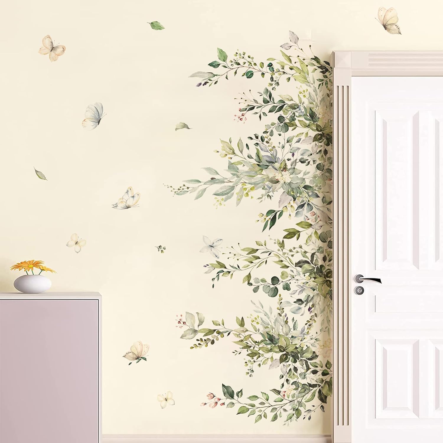 Hanging Leaves Wall Decals / 59"W x 39"H / Green