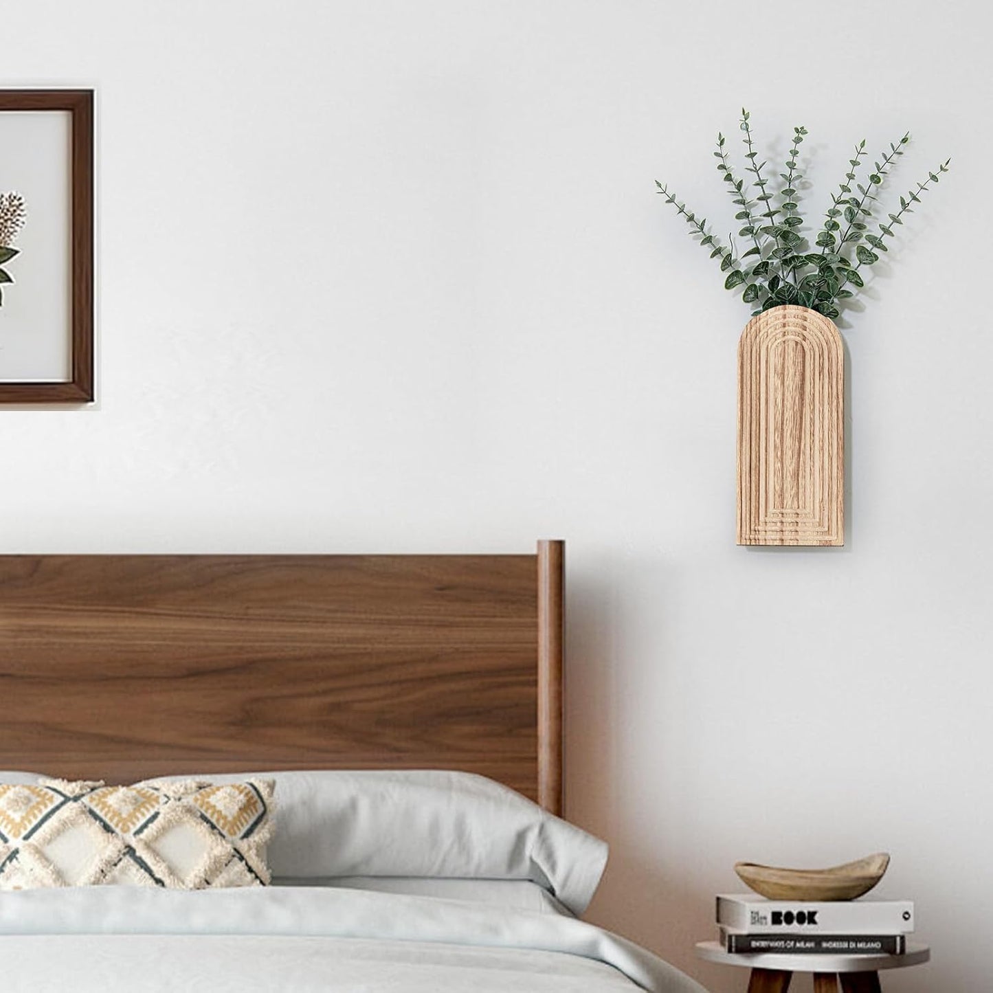 Boho Hanging Planter / Natural Wood / Set of 2