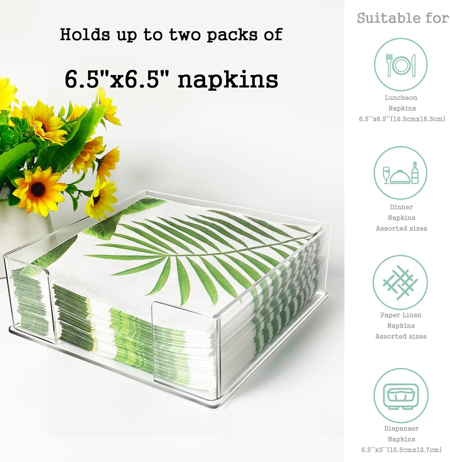 Square Acrylic Napkin Holder