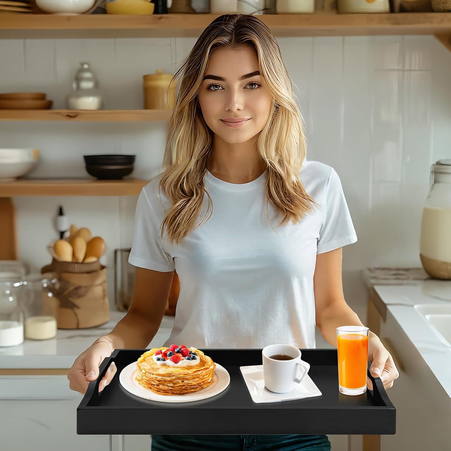 Wood Tray for Tea / Black