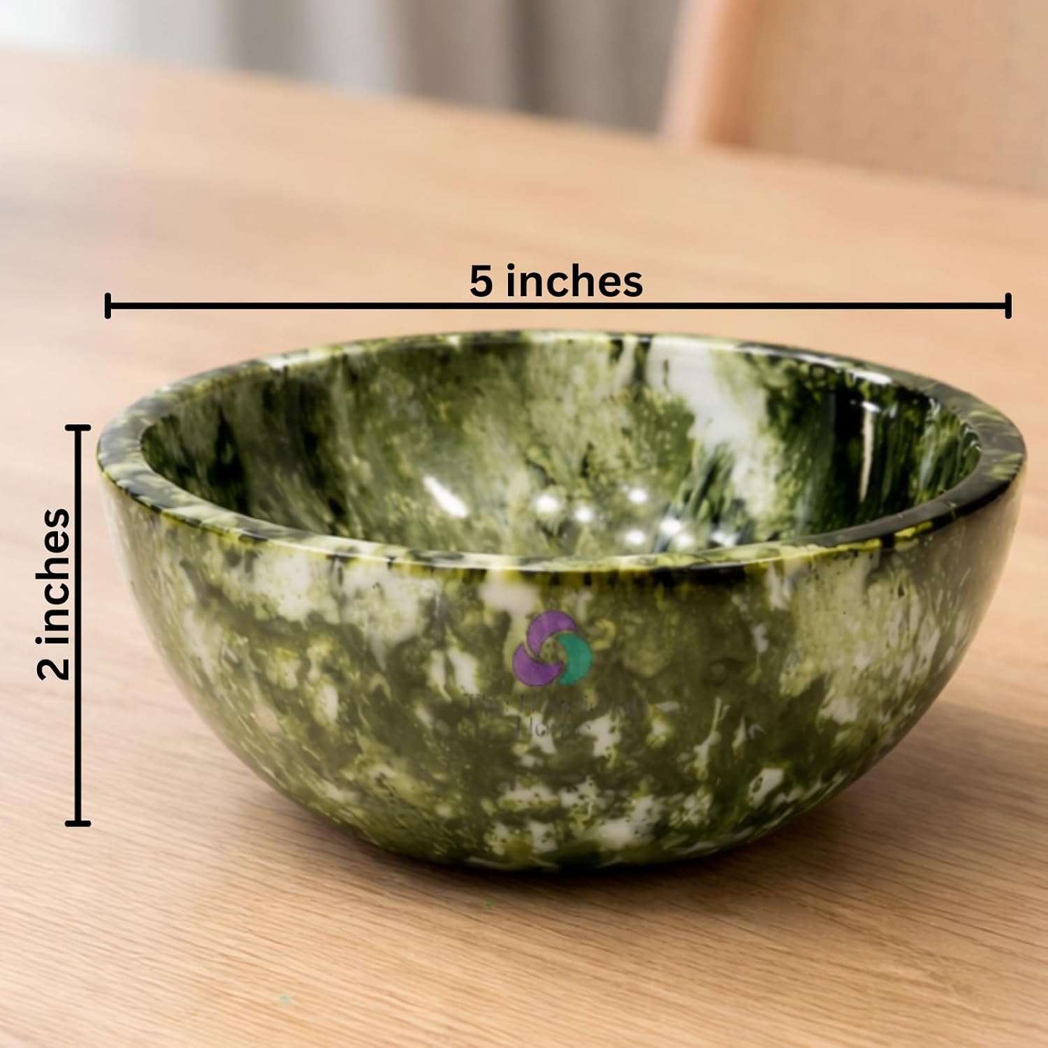 Elegant Handcrafted Resin Bowl / Green Onyx