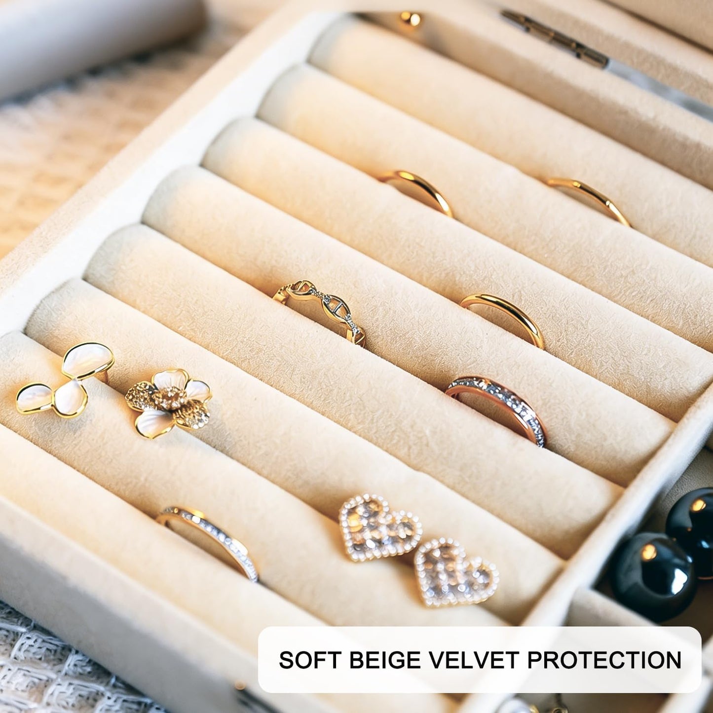 6-Piece Velvet Jewelry Organizer for Drawer