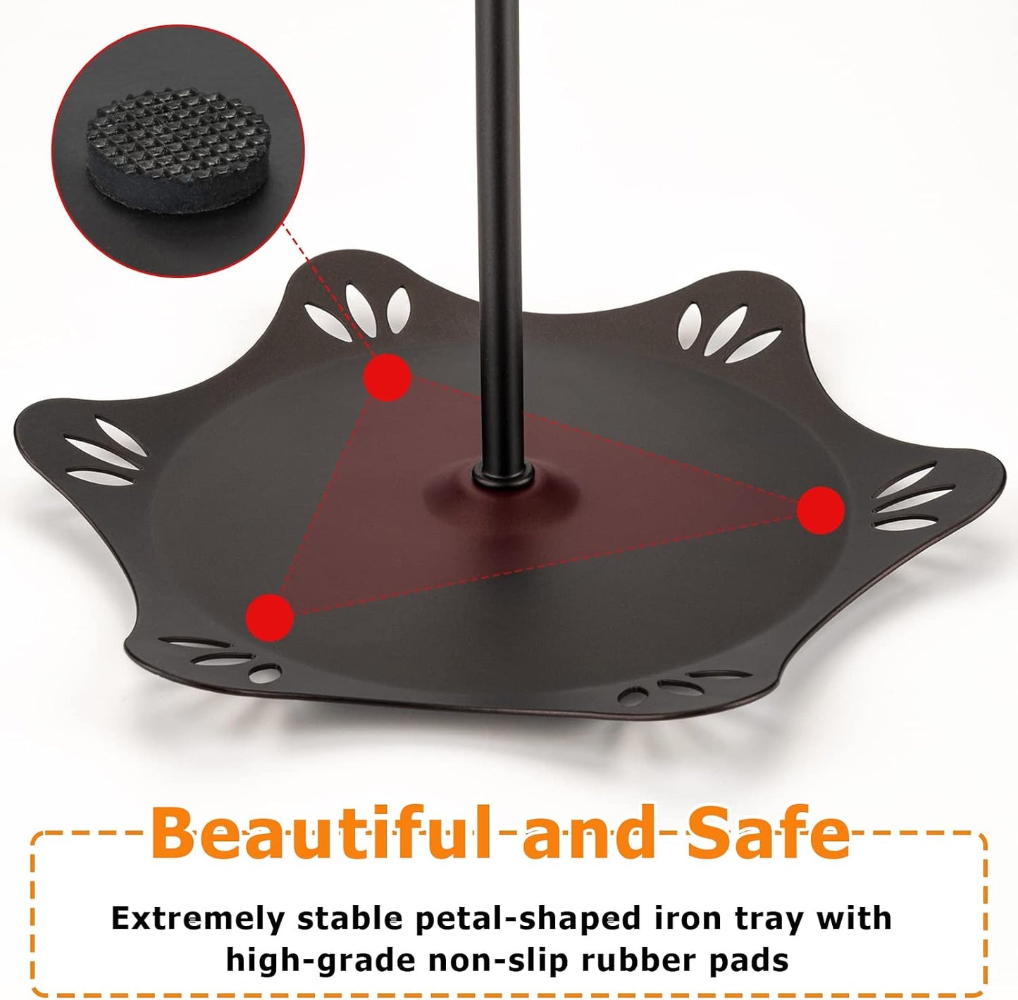 Coffee Mug Holder for Large Mugs, Mug Tree for Counter, Cup Holder for Countertop, Mug Rack with Tray, Metal Mug Tree