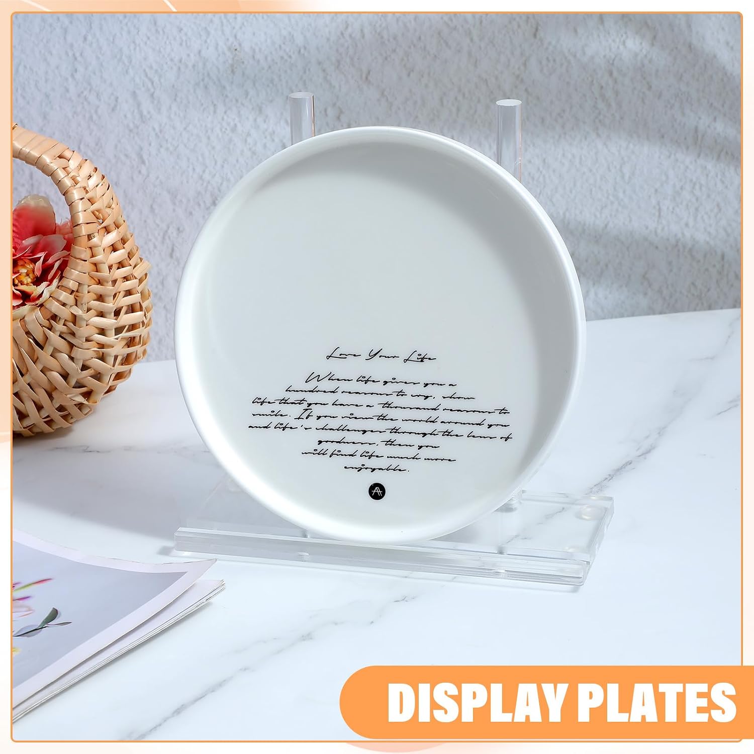 Acrylic Display Stand Easel Book Display Holder For Tabletop Artwork Storage Rack Picture / Clear
