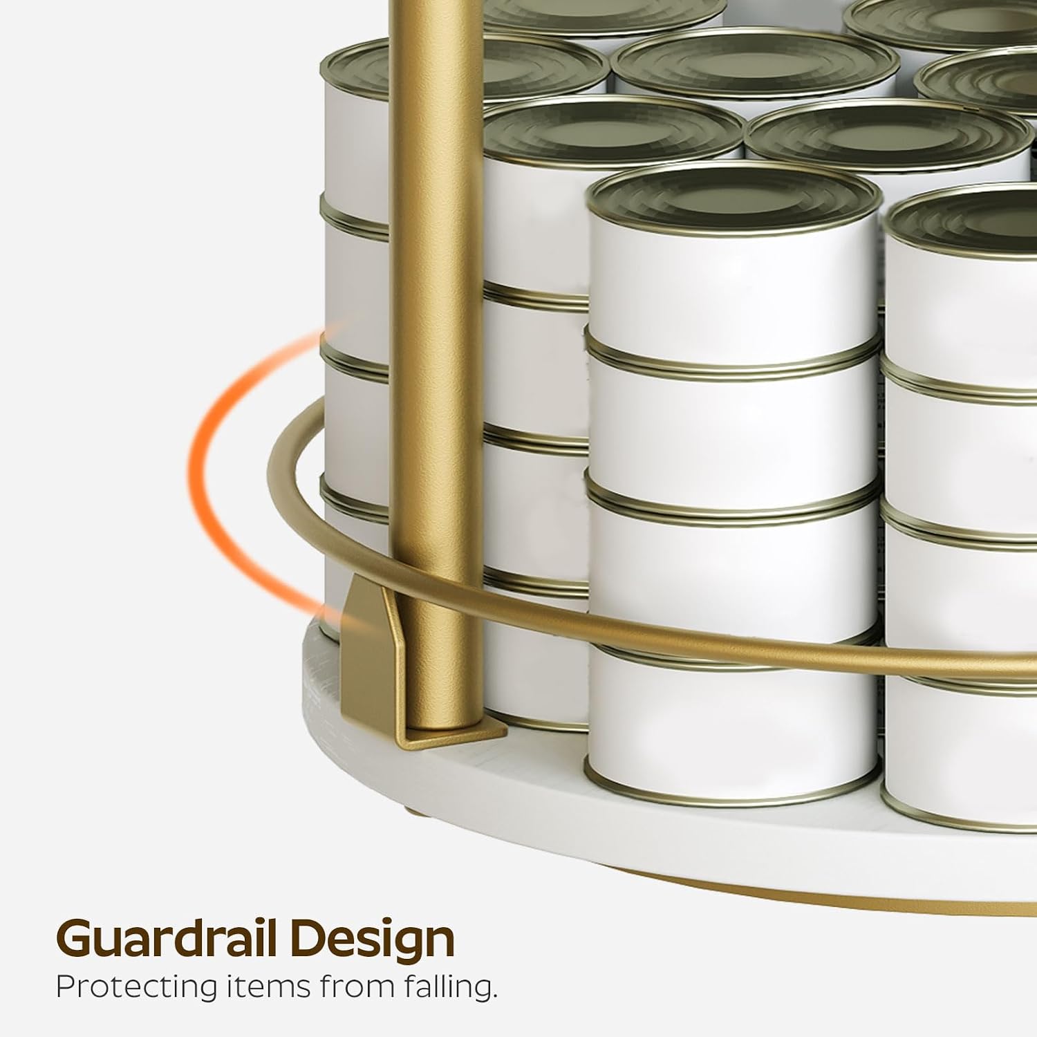 3-Tier Lazy Susan, Rotating Spice Rack, Spinning Organizer, Industrial Turntable Spice Rack for Cabinet, Kitchen