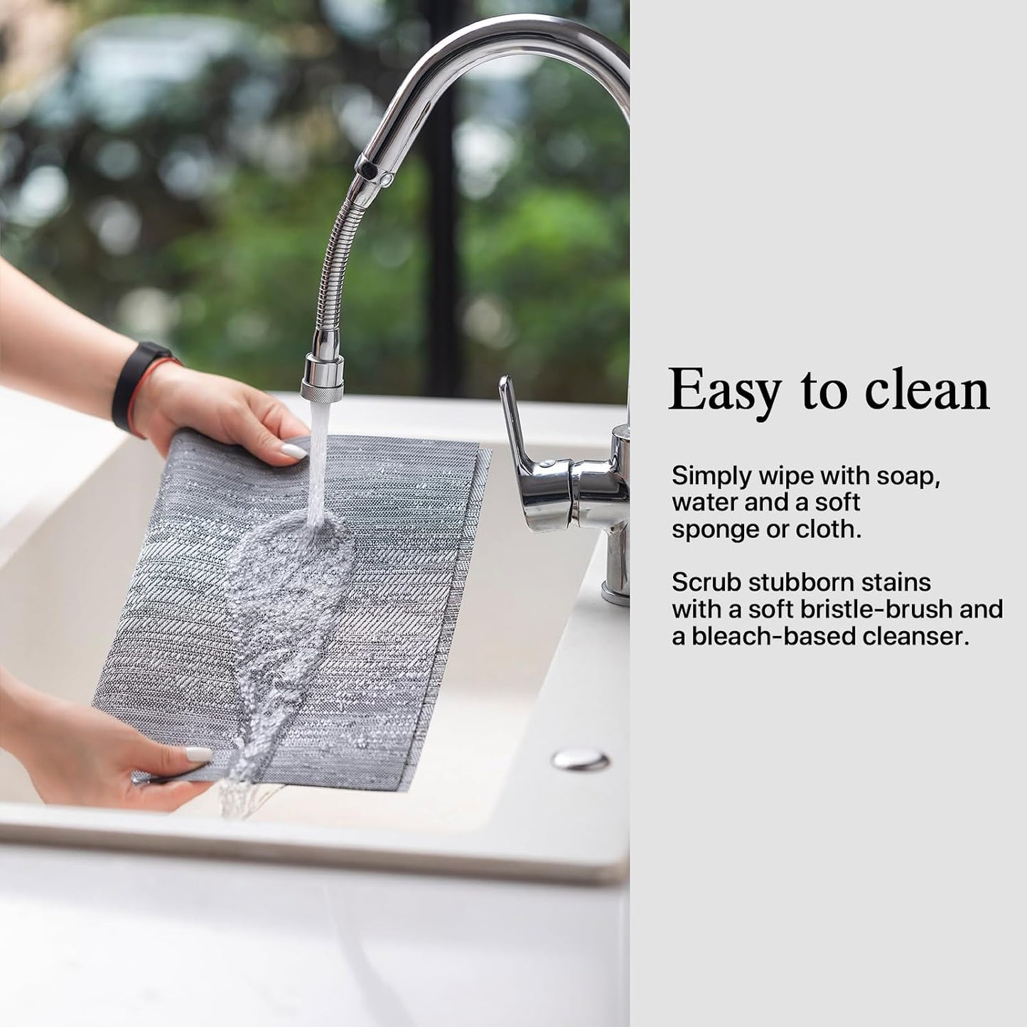 Placemats Set of 12 - Easy Clean Woven Vinyl Placemat for Dining Table, Indoor/Outdoor Place Mats, Washable PVC Table