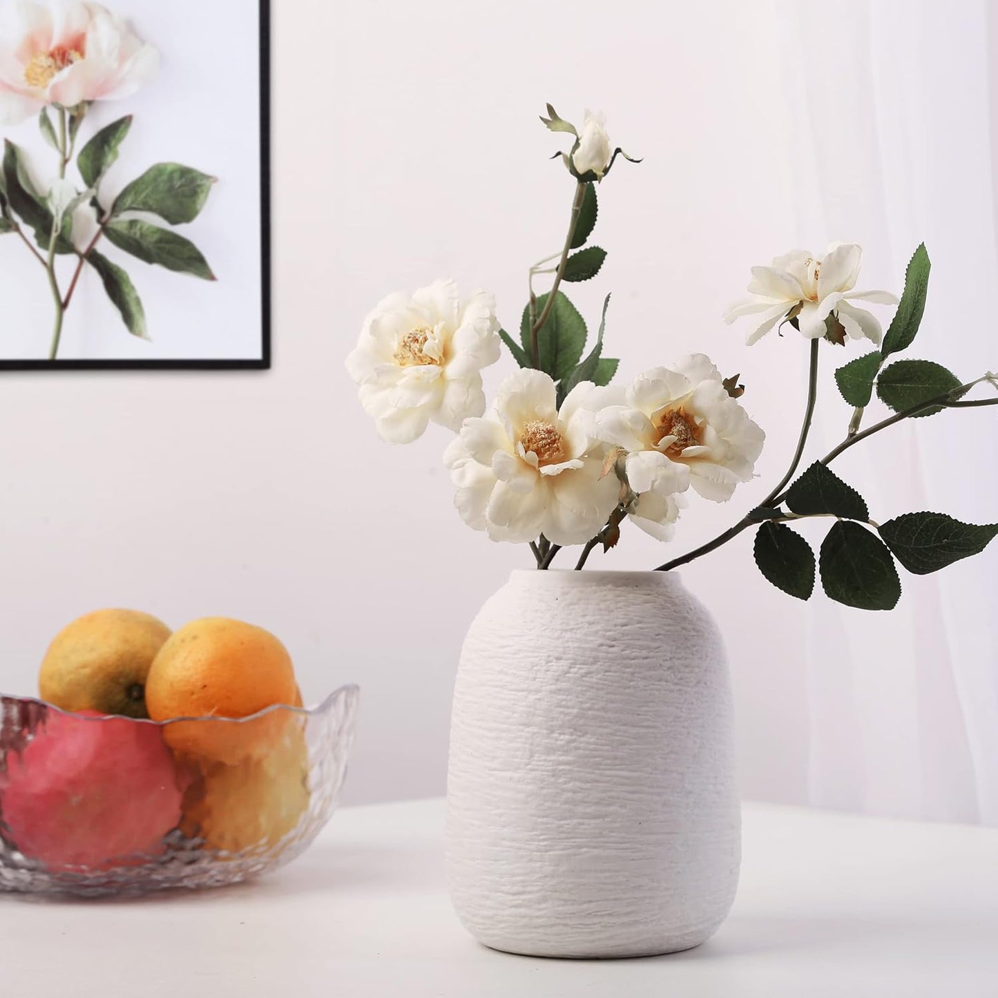 Ceramic Vase / Modern Flower vase / Zj White